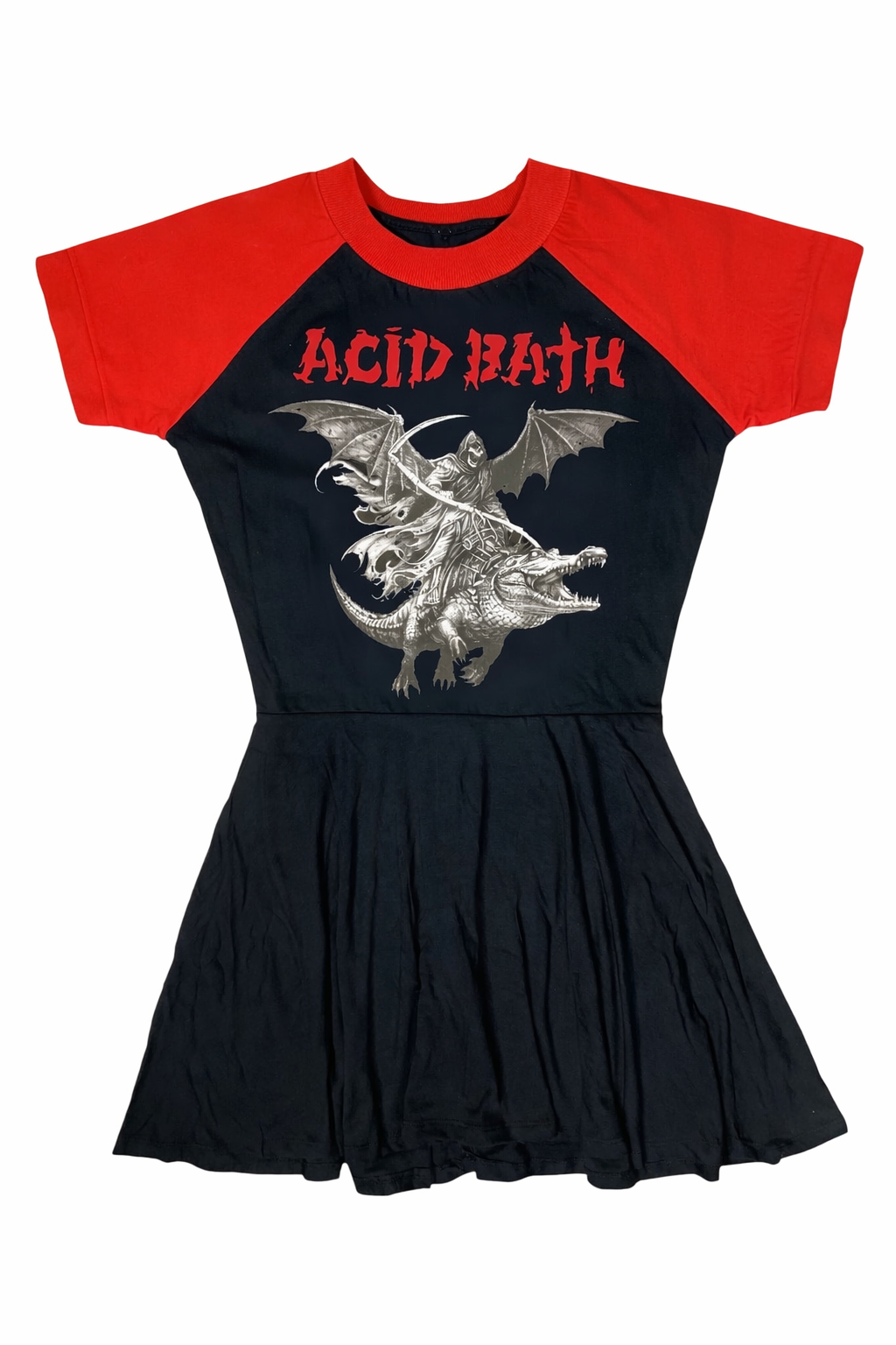 Vera's Eyecandy Acid Bath 'Red Sleeves' Baby Doll Dress