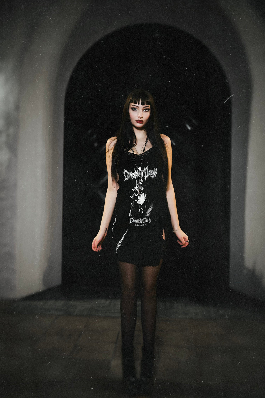 Vera's Eyecandy Christian Death Mini Slip Metal Dress