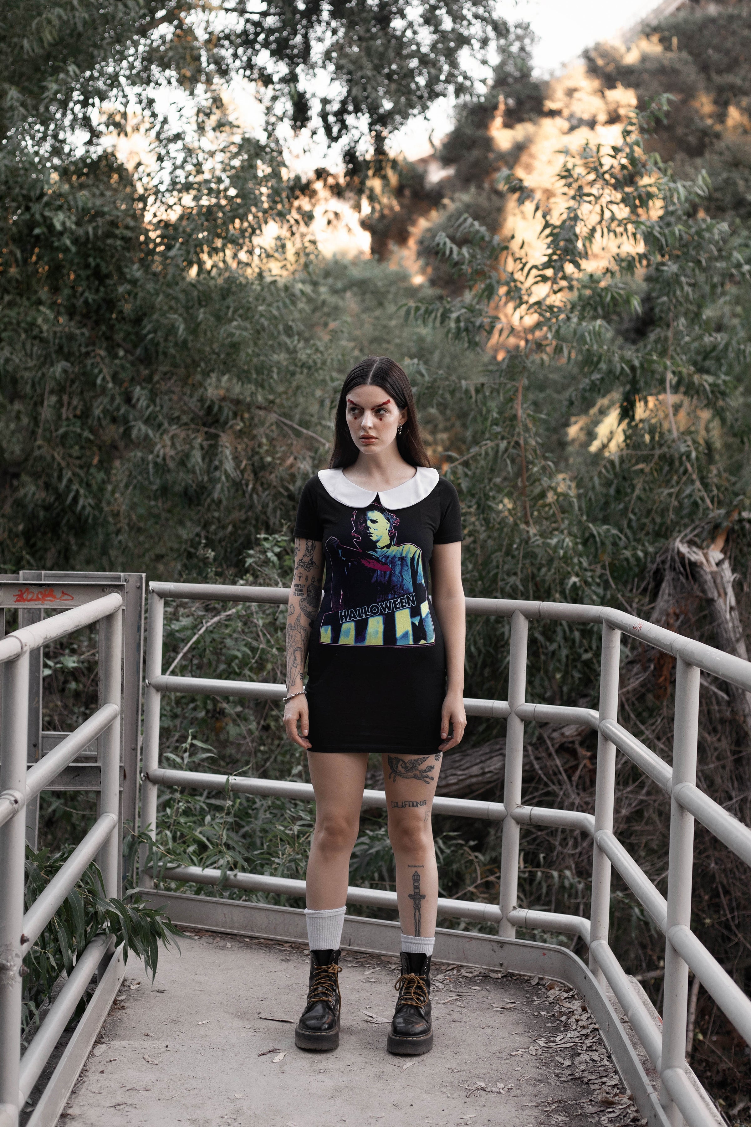 Vera's Eyecandy Halloween Movie Peter Pan Collar Dress