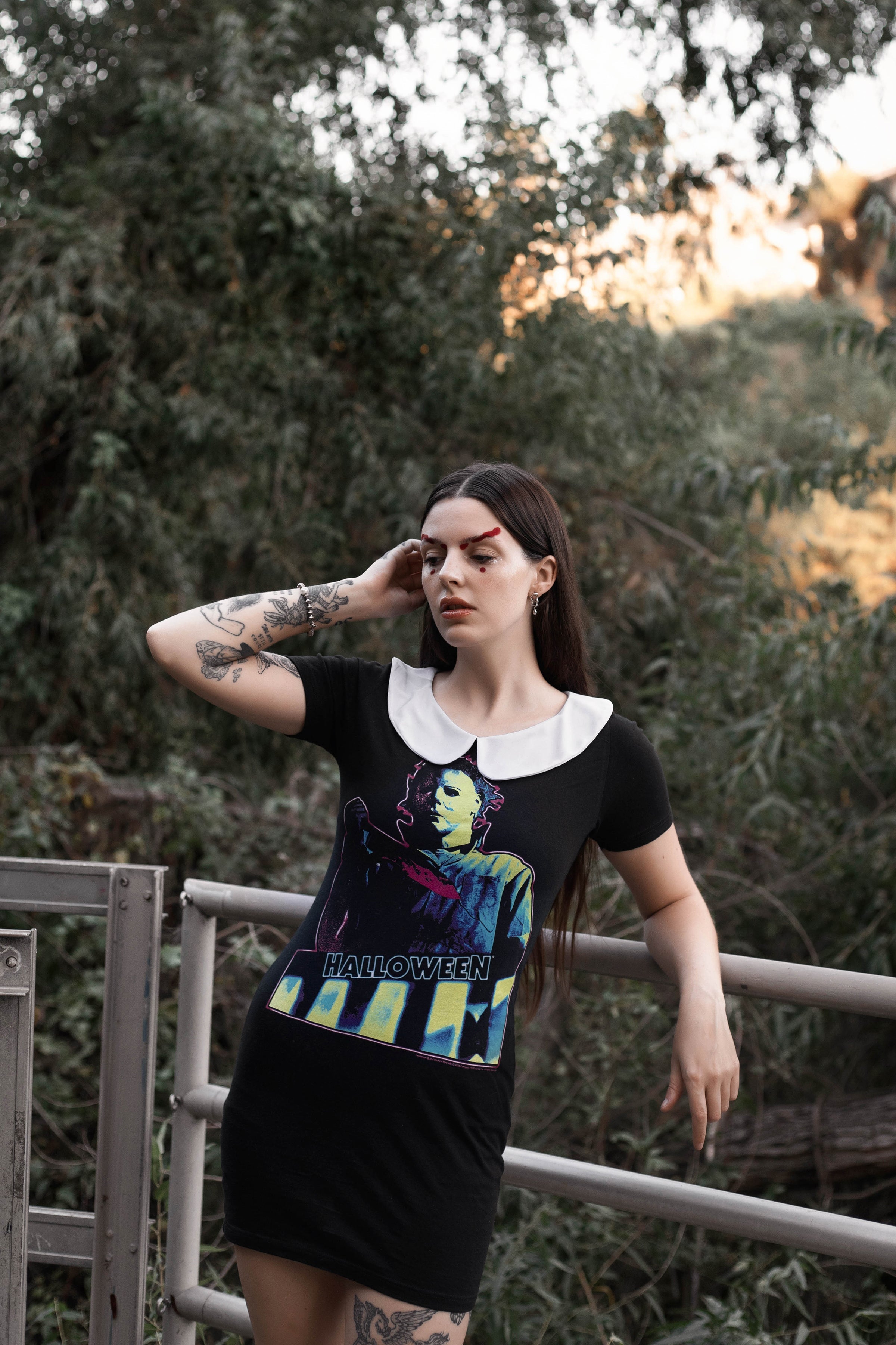 Vera's Eyecandy Halloween Movie Peter Pan Collar Dress