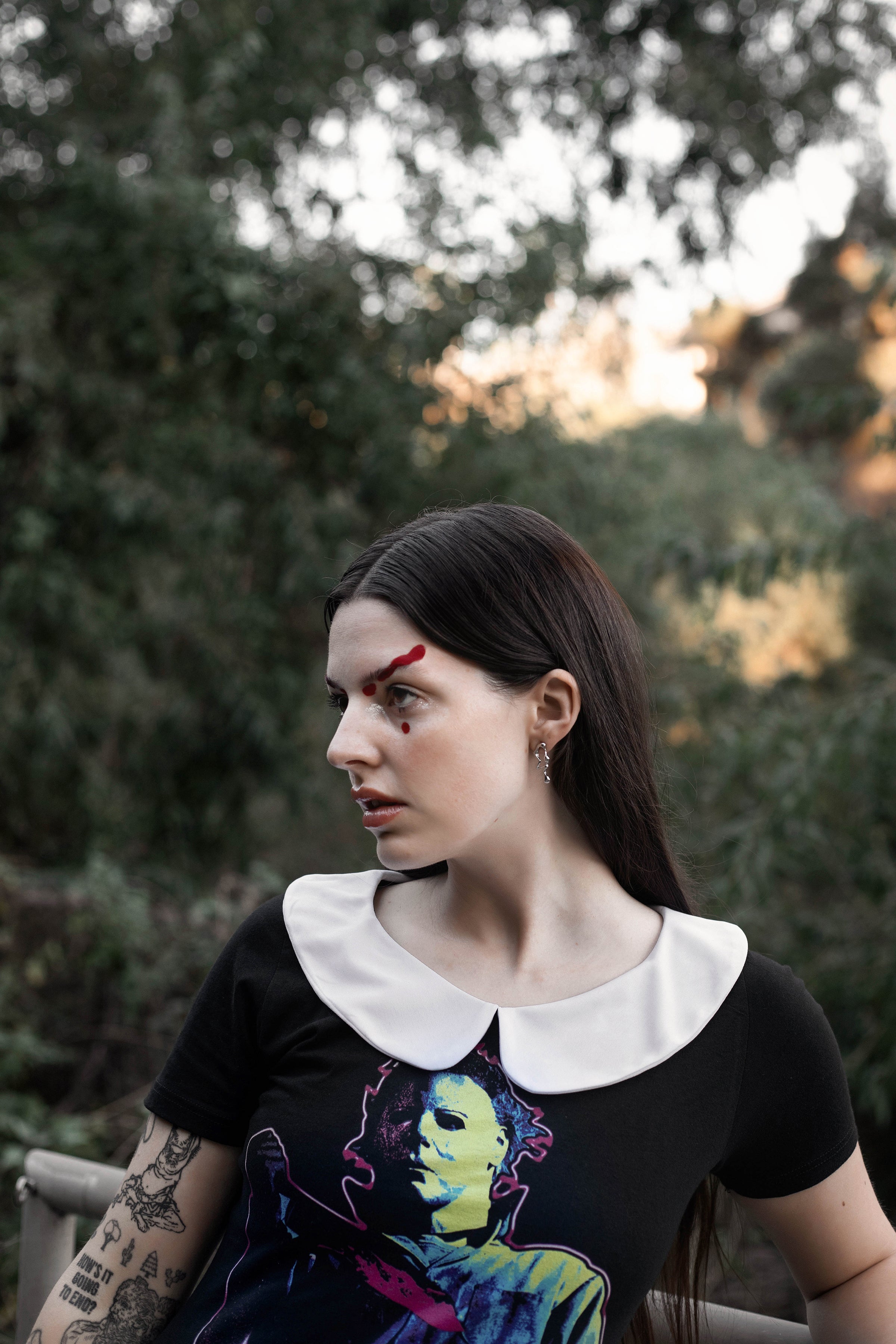 Vera's Eyecandy Halloween Movie Peter Pan Collar Dress