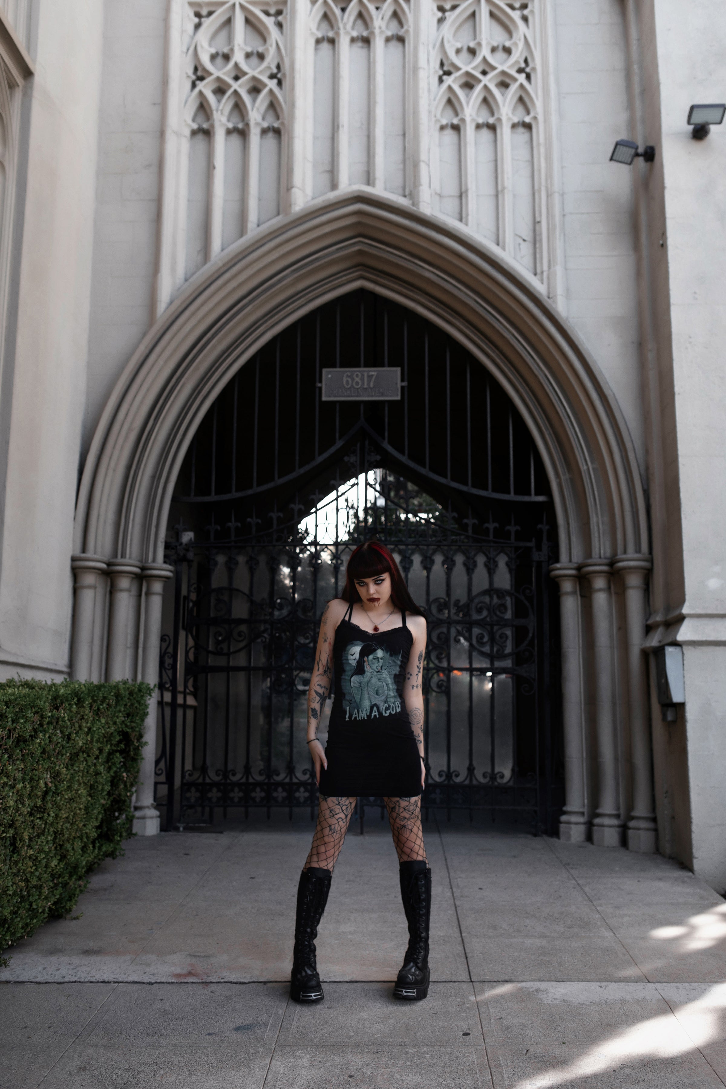 Vera's Eyecandy Jennifer's Body Lace Strap Dress "I am God"
