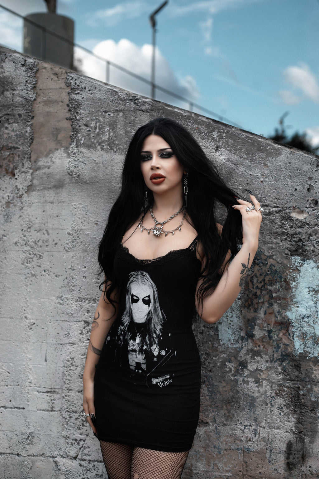 Vera's Eyecandy Dead Lace Strap Band Dress