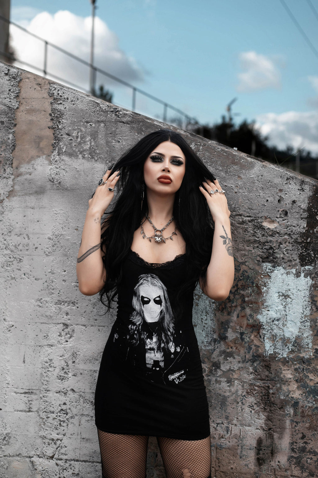Vera's Eyecandy Dead Lace Strap Band Dress