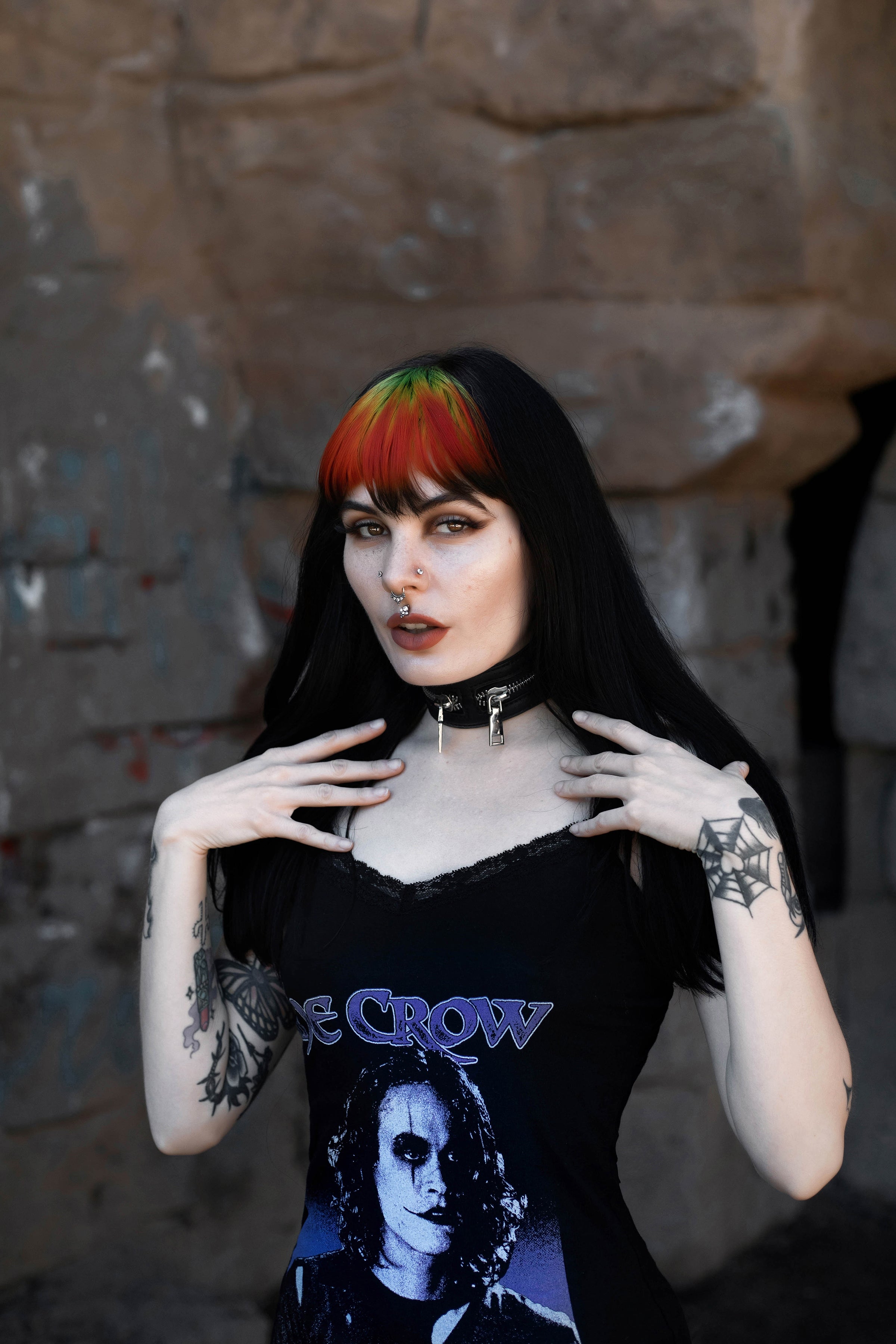 Vera's Eyecandy The Crow Lace Strap Dress