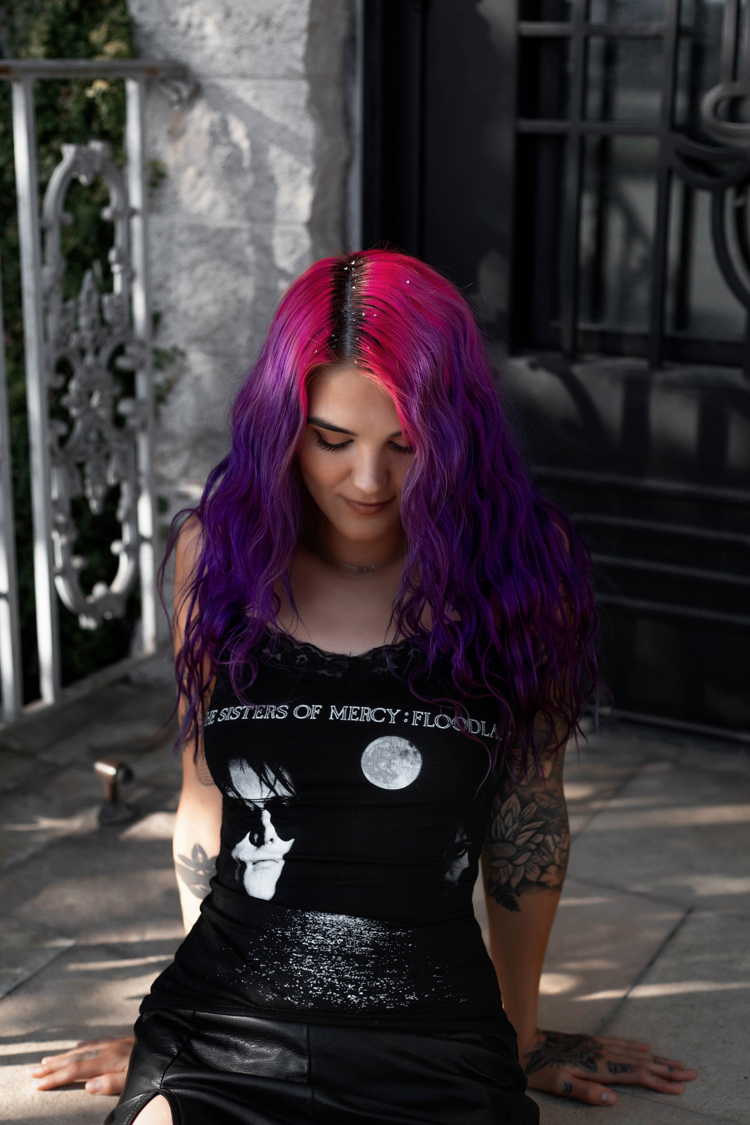 Vera's Eyecandy Sisters of Mercy Lace Cami Tank Top