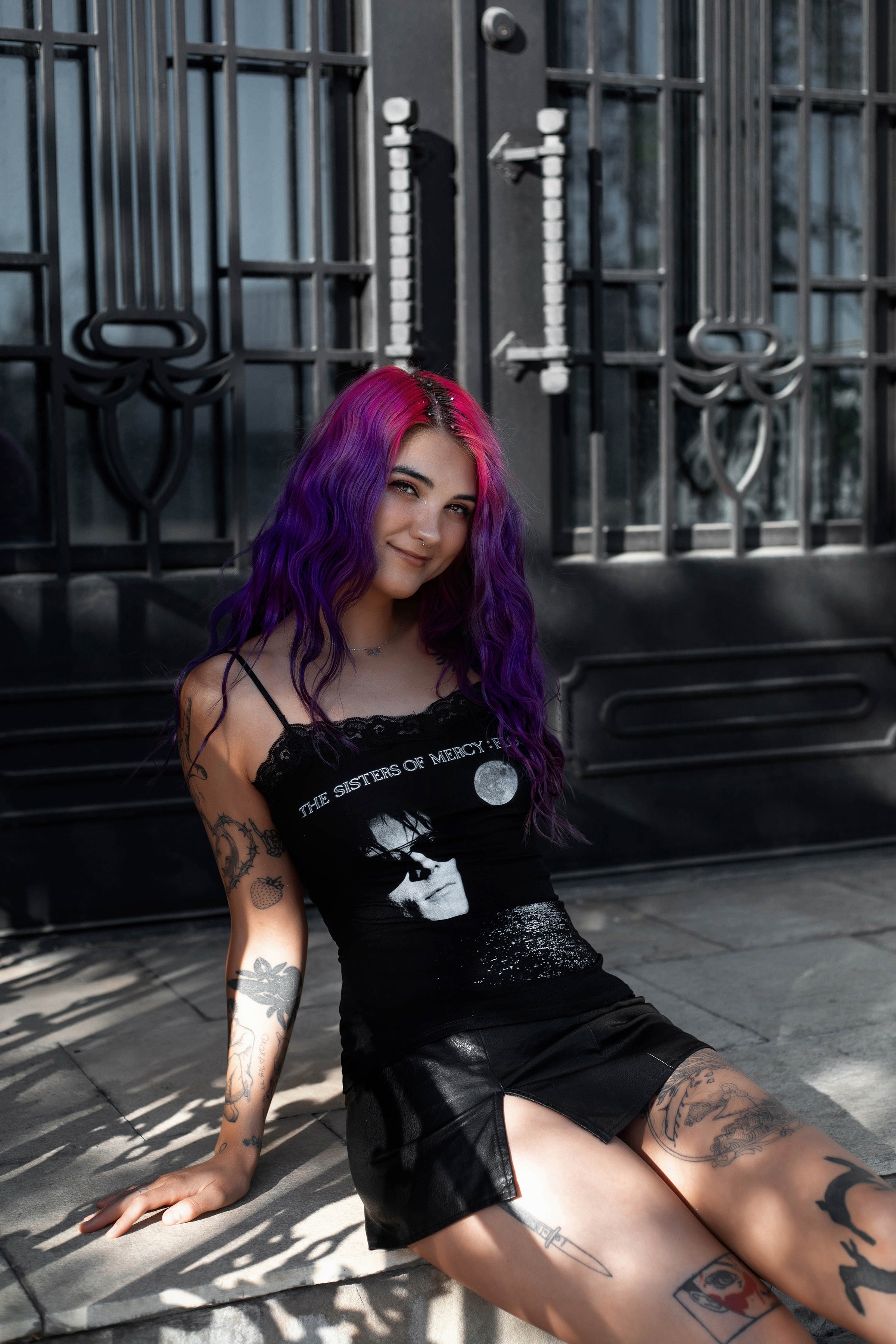 Vera's Eyecandy Sisters of Mercy Lace Cami Tank Top