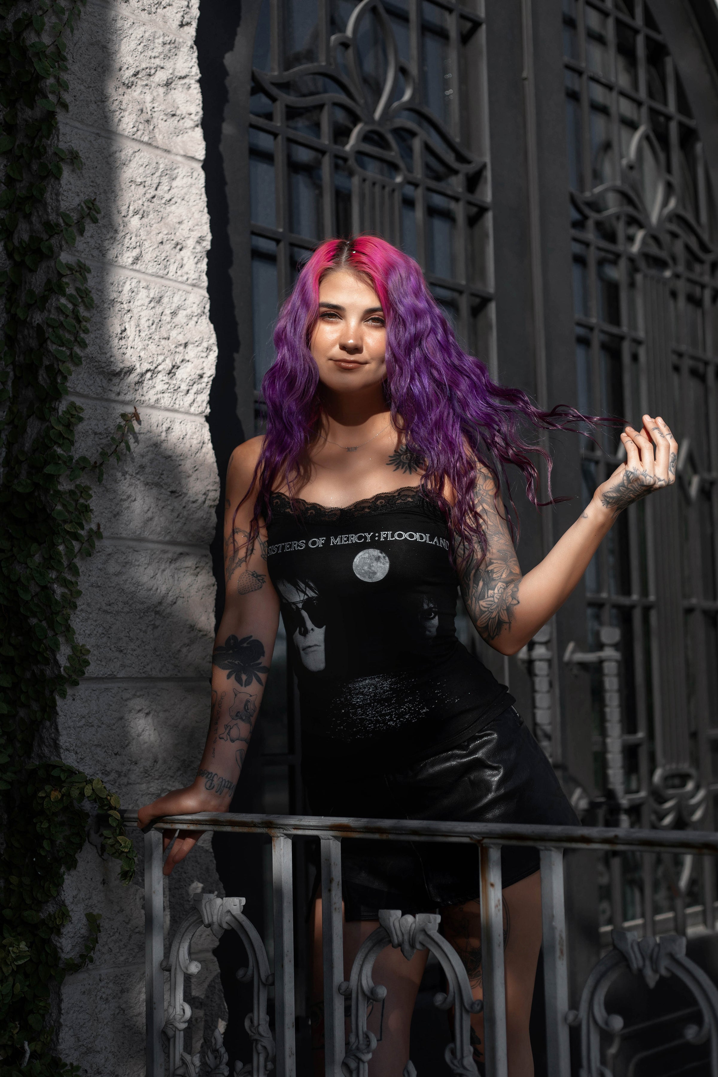 Vera's Eyecandy Sisters of Mercy Lace Cami Tank Top