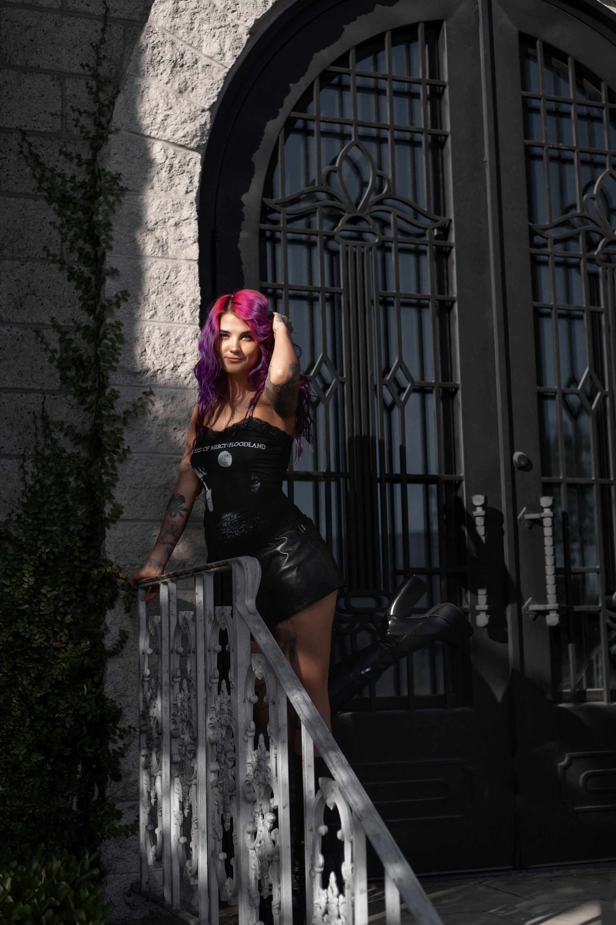 Vera's Eyecandy Sisters of Mercy Lace Cami Tank Top