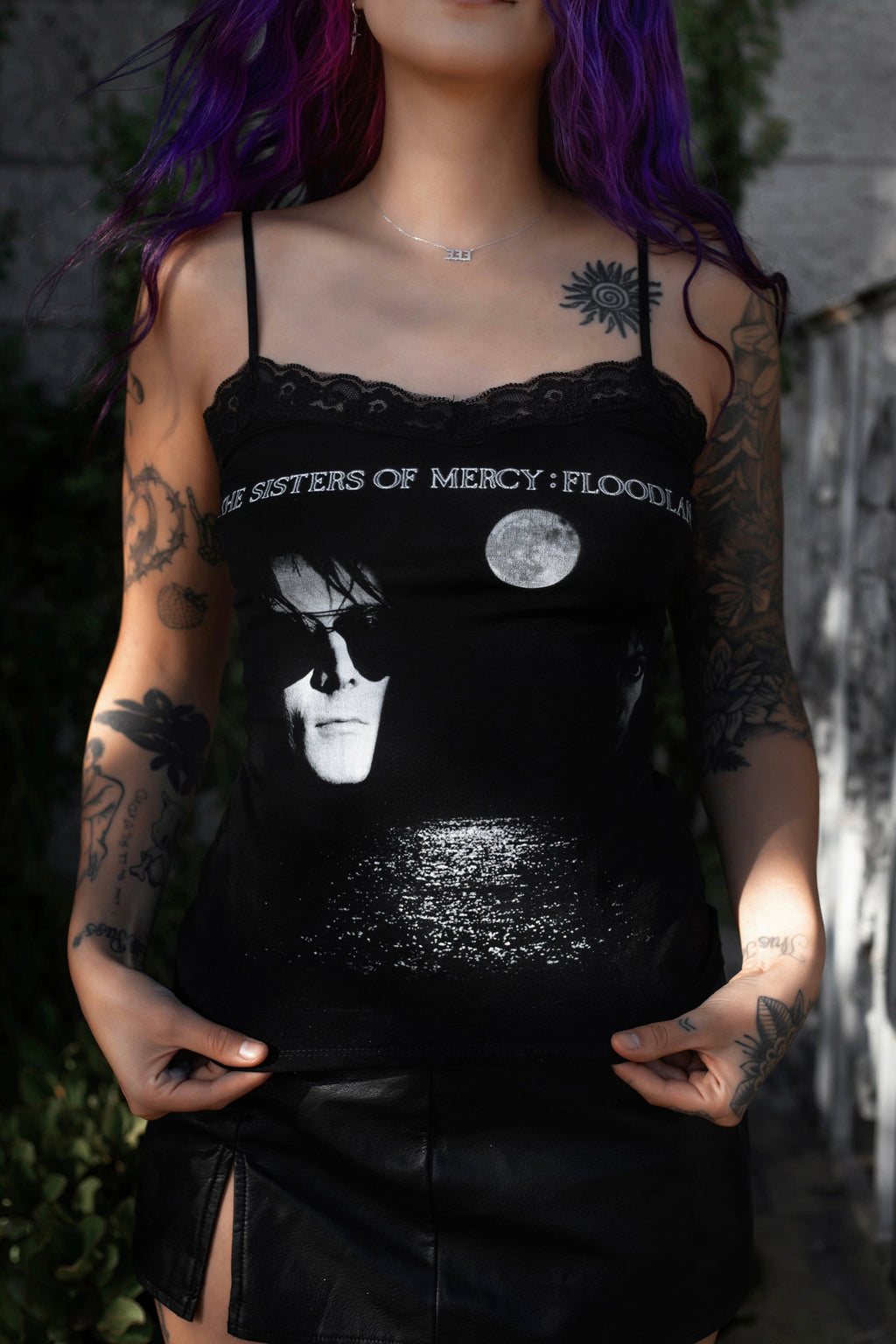 Vera's Eyecandy Sisters of Mercy Lace Cami Tank Top