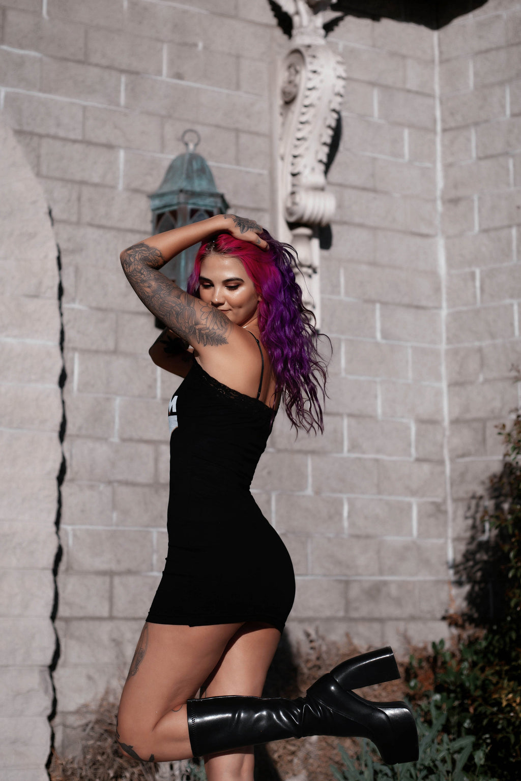 Vera's Eyecandy Scream Casey Lace Strap Dress