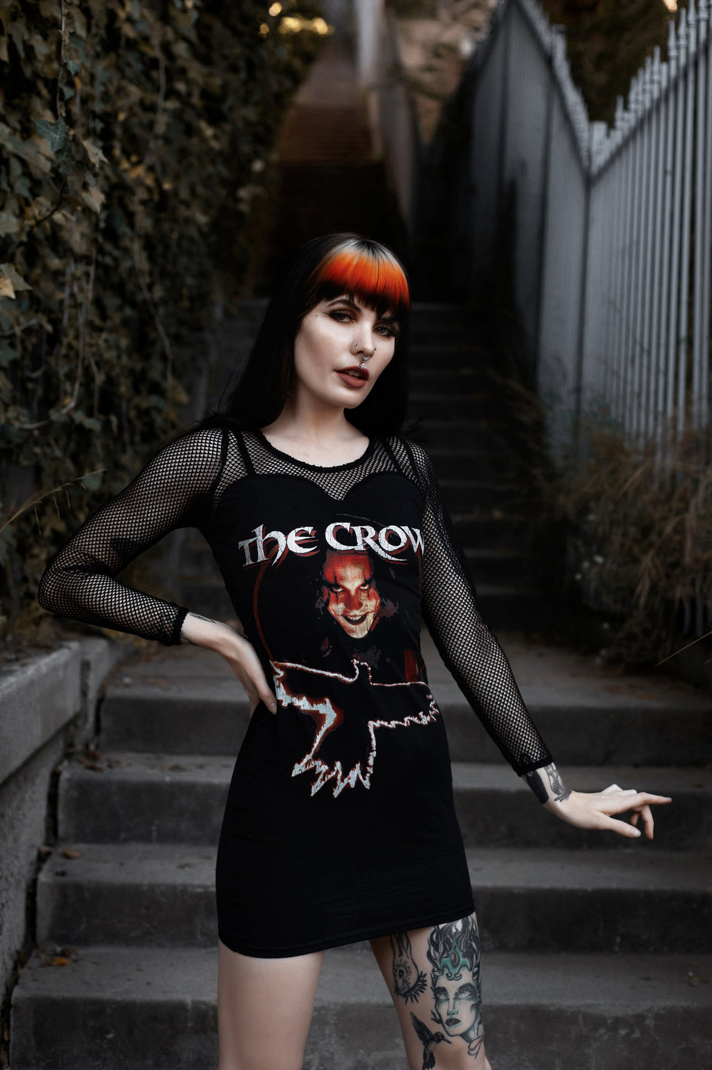 Vera's Eyecandy The Crow Fishnet Dress