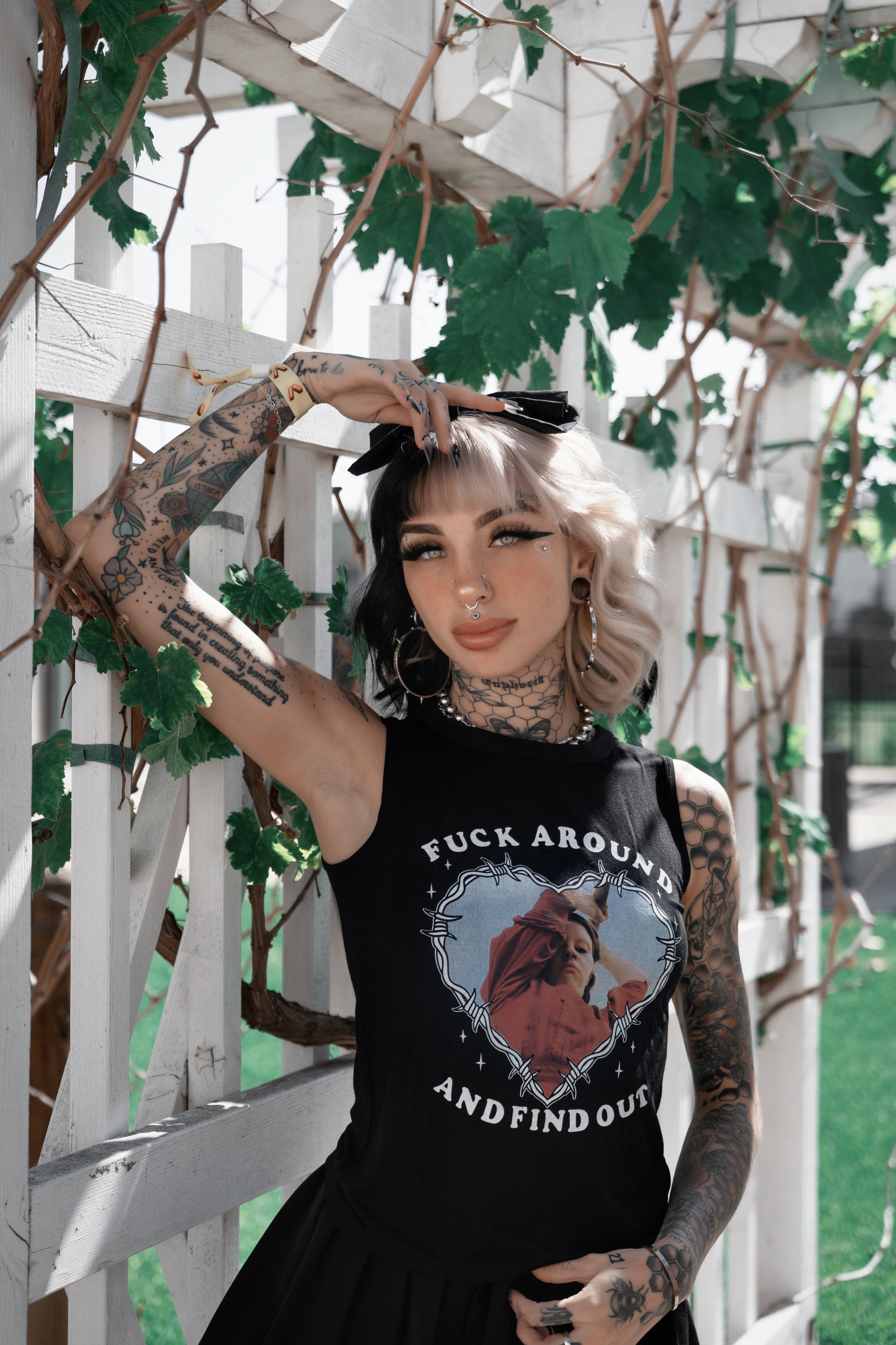 Vera's Eyecandy Pearl 'Fuck Around' Tank Top