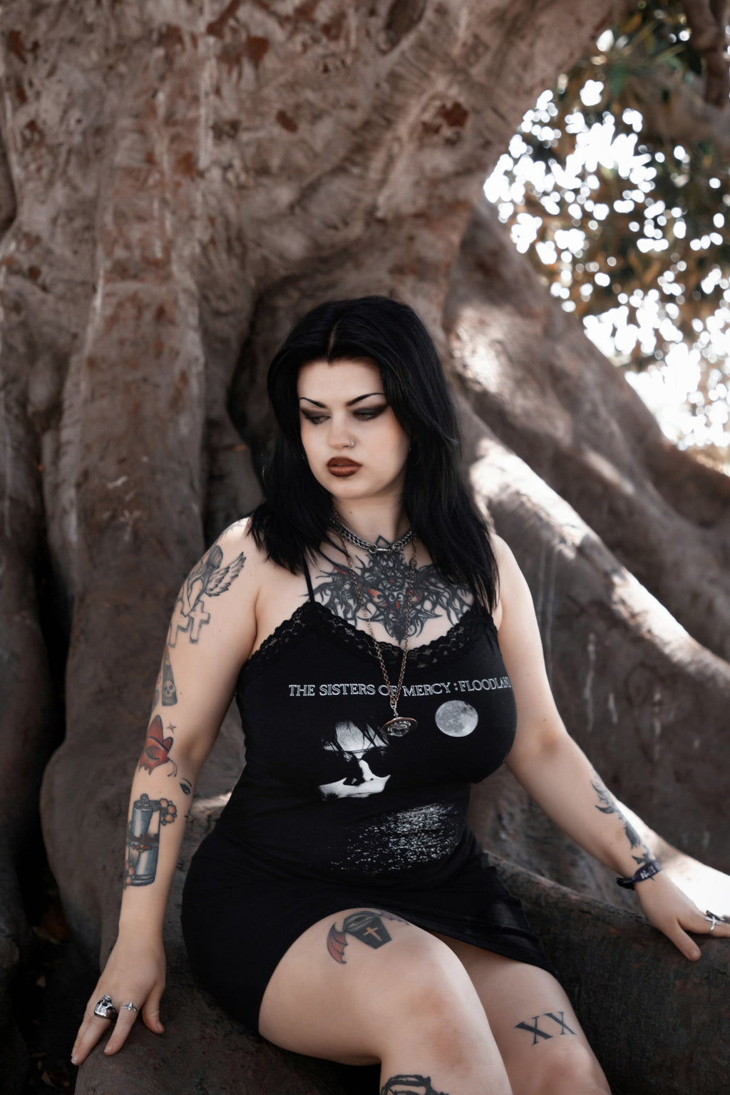 Vera's Eyecandy Sisters of Mercy Lace Cami Tank Top