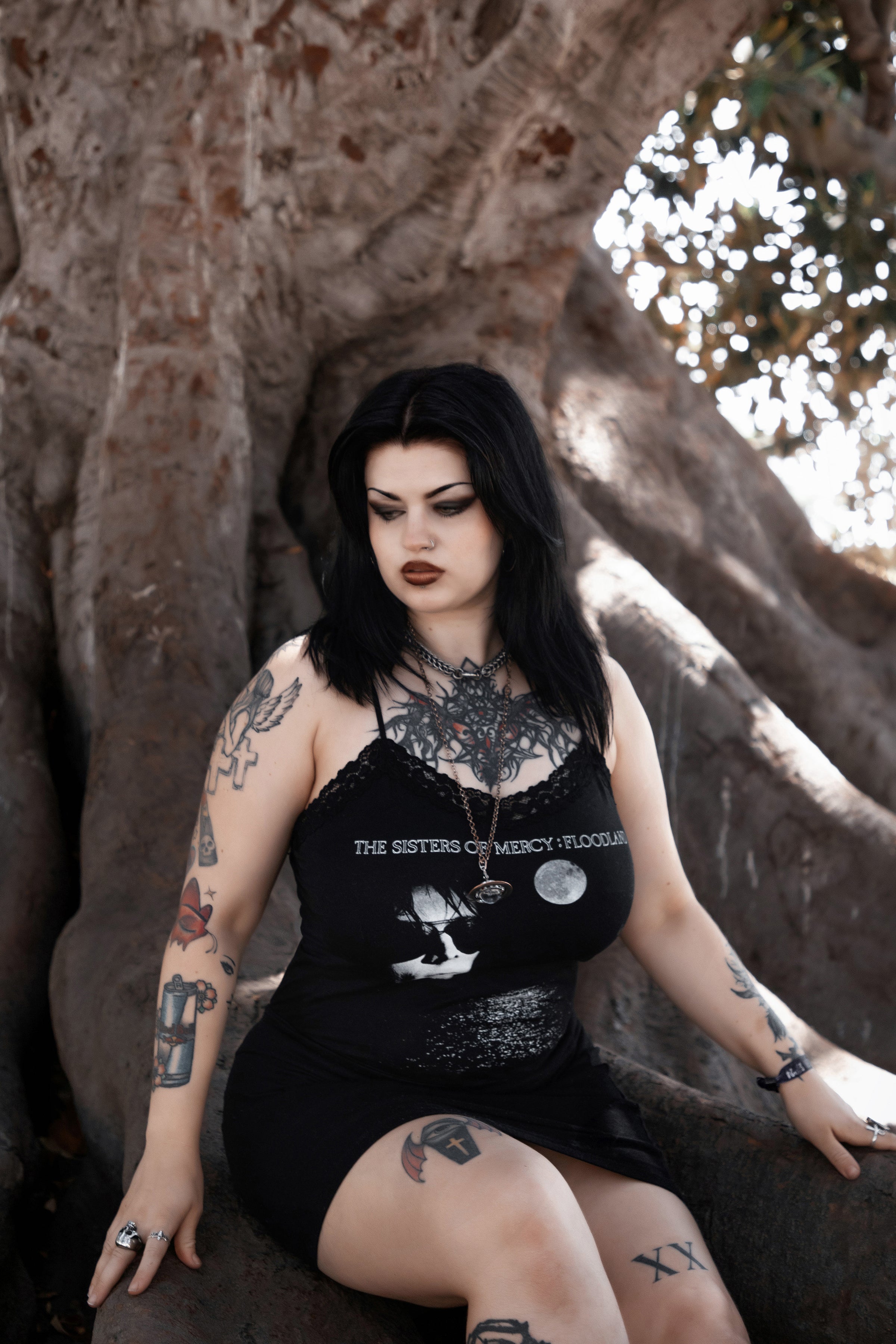 Vera's Eyecandy Sisters of Mercy Lace Cami Tank Top