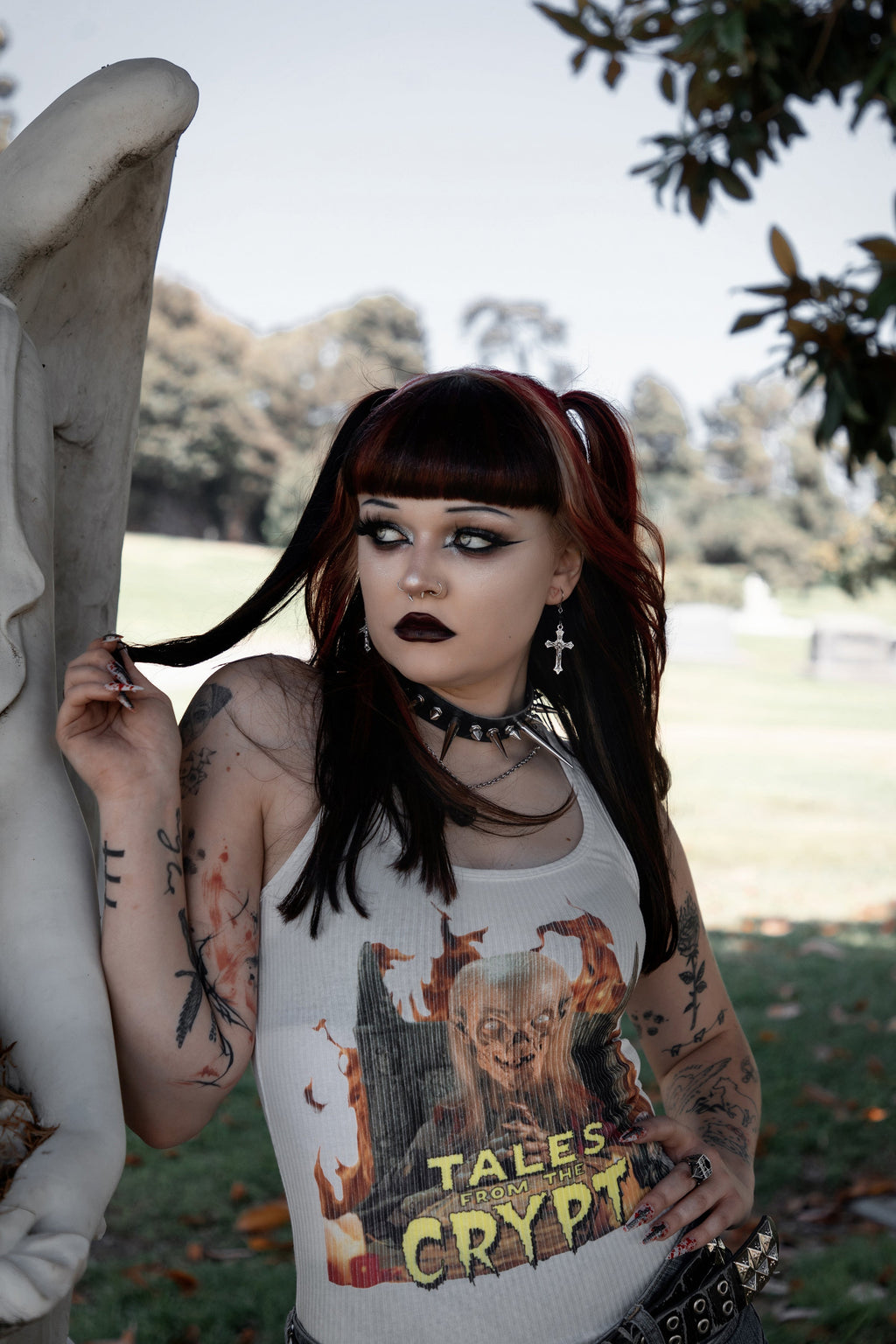 Vera's Eyecandy Tales from the Crypt Ribbed Tank Top