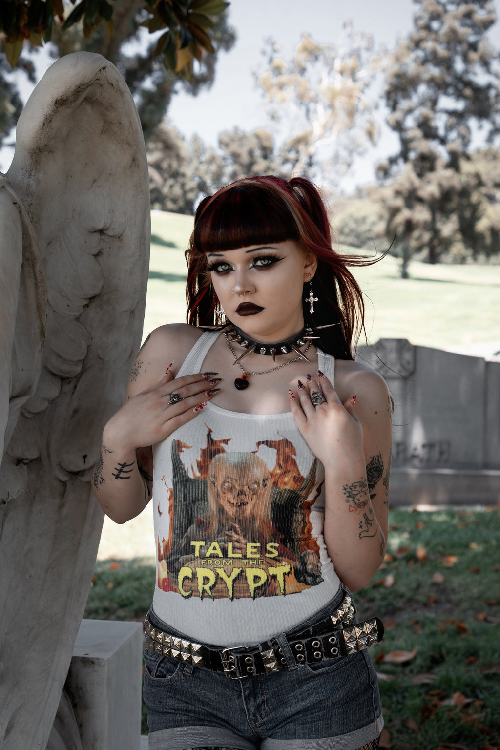 Vera's Eyecandy Tales from the Crypt Ribbed Tank Top