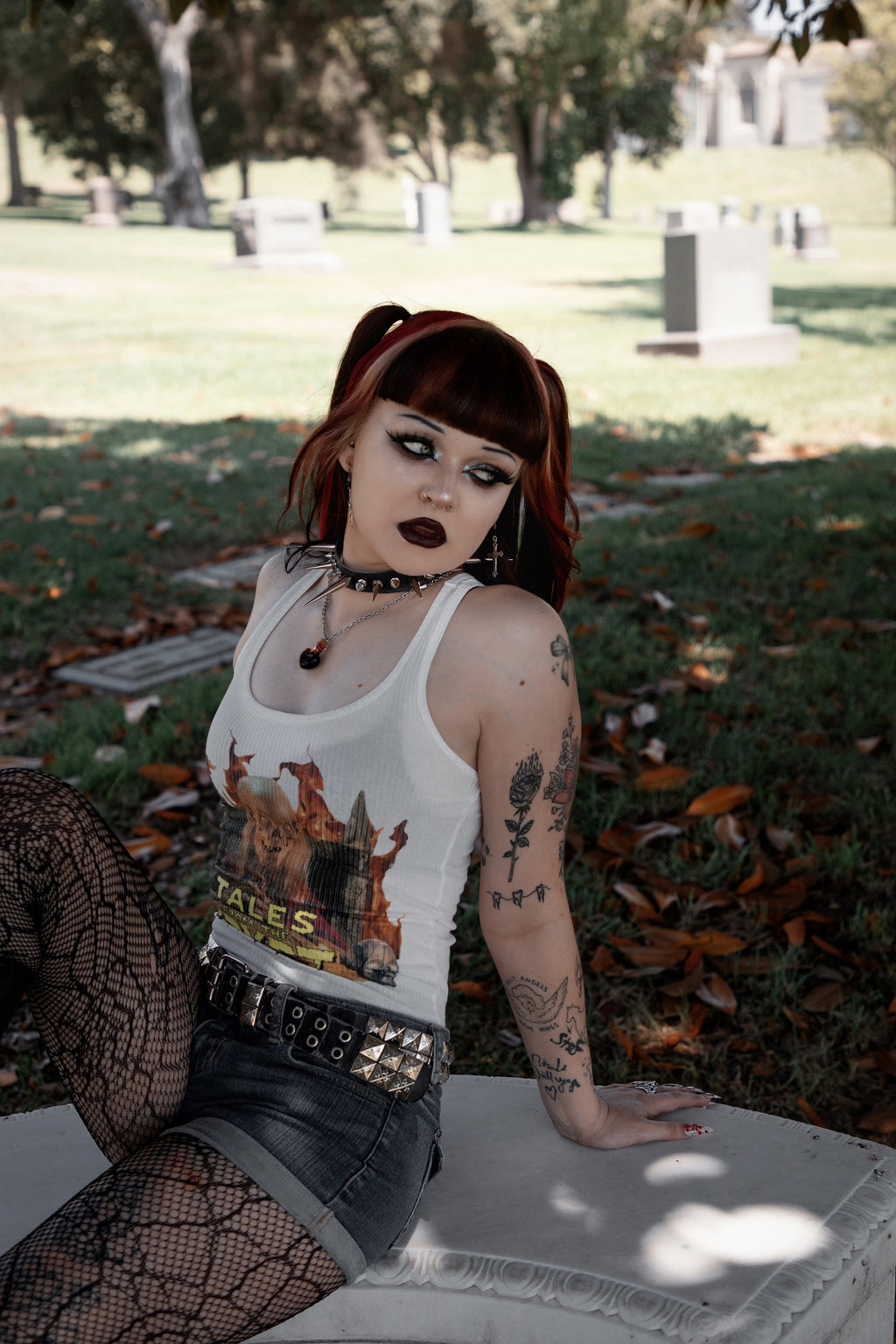 Vera's Eyecandy Tales from the Crypt Ribbed Tank Top