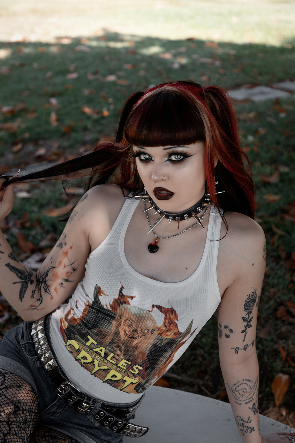 Vera's Eyecandy Tales from the Crypt Ribbed Tank Top