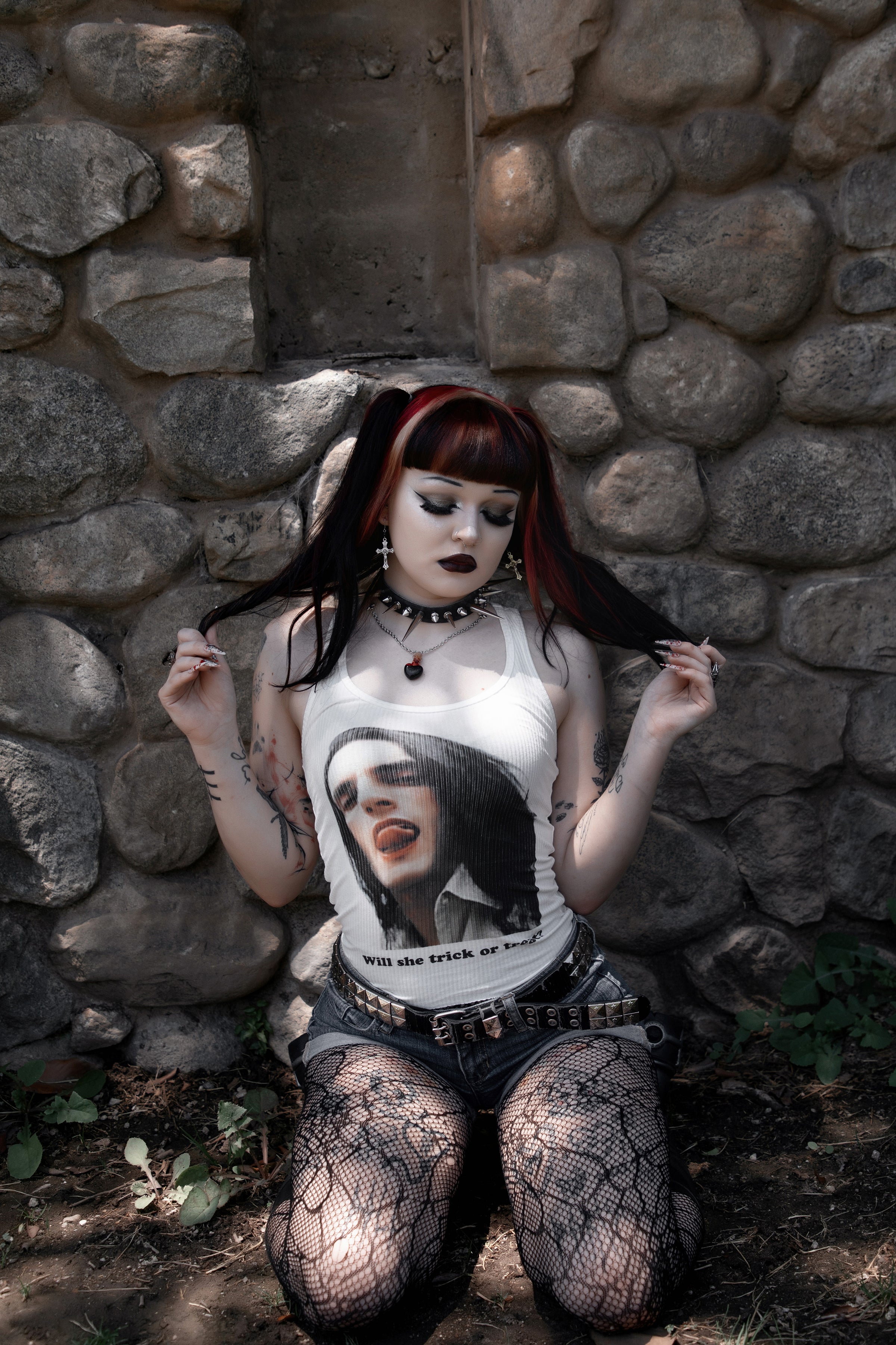 Vera's Eyecandy Peter 'Trick or Treat' Ribbed TON Tank Top