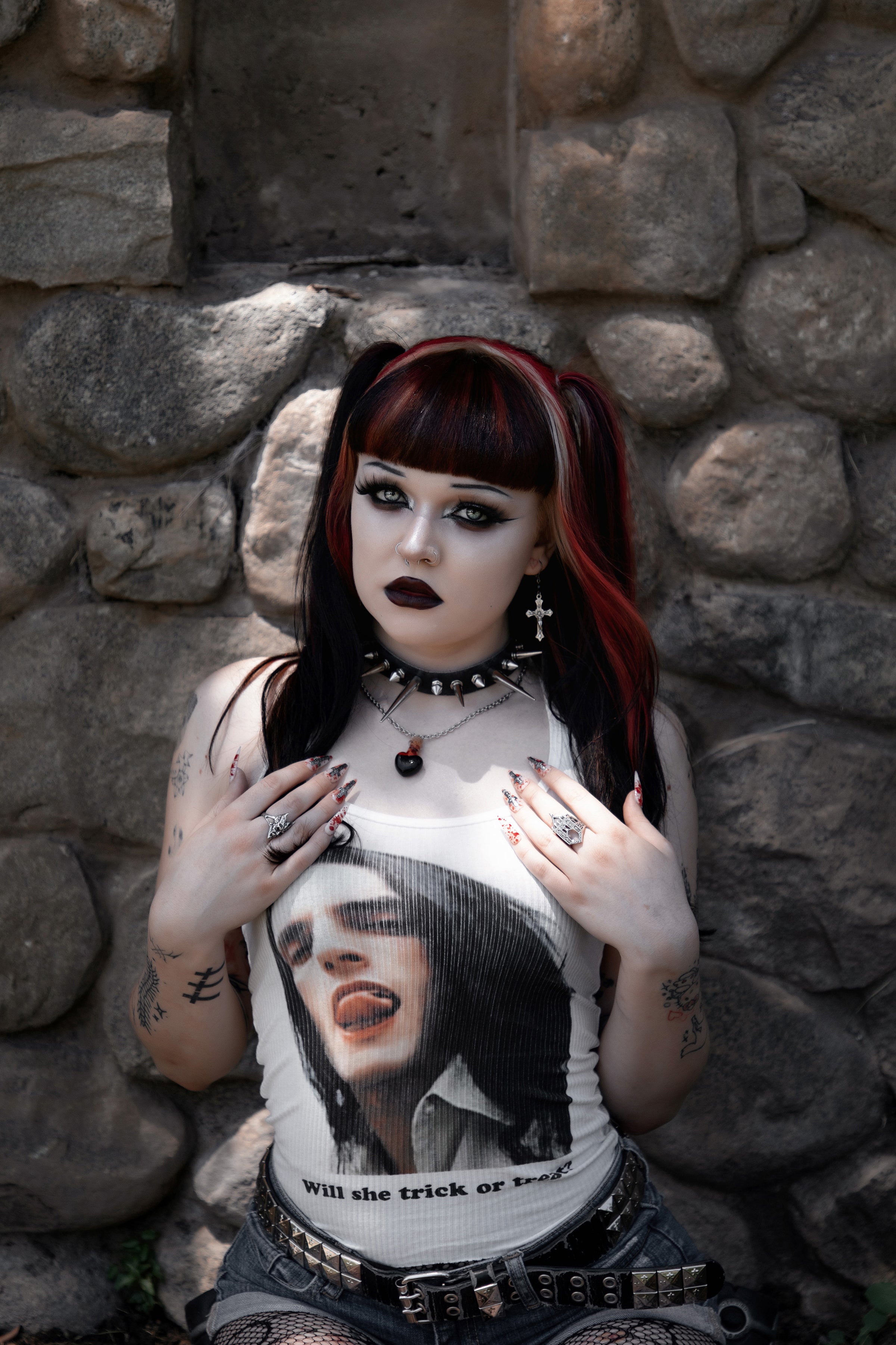 Vera's Eyecandy Peter 'Trick or Treat' Ribbed TON Tank Top