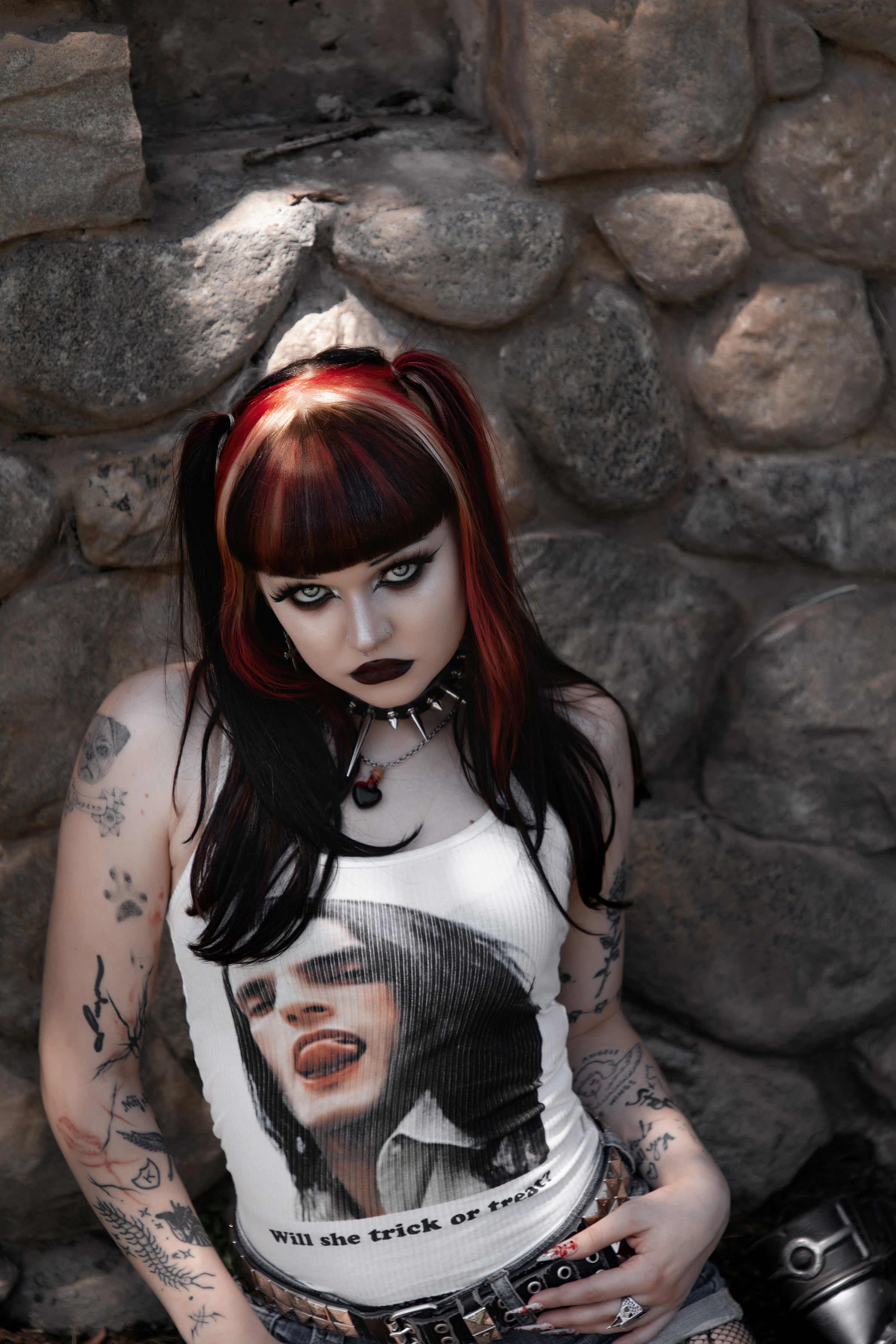 Vera's Eyecandy Peter 'Trick or Treat' Ribbed TON Tank Top