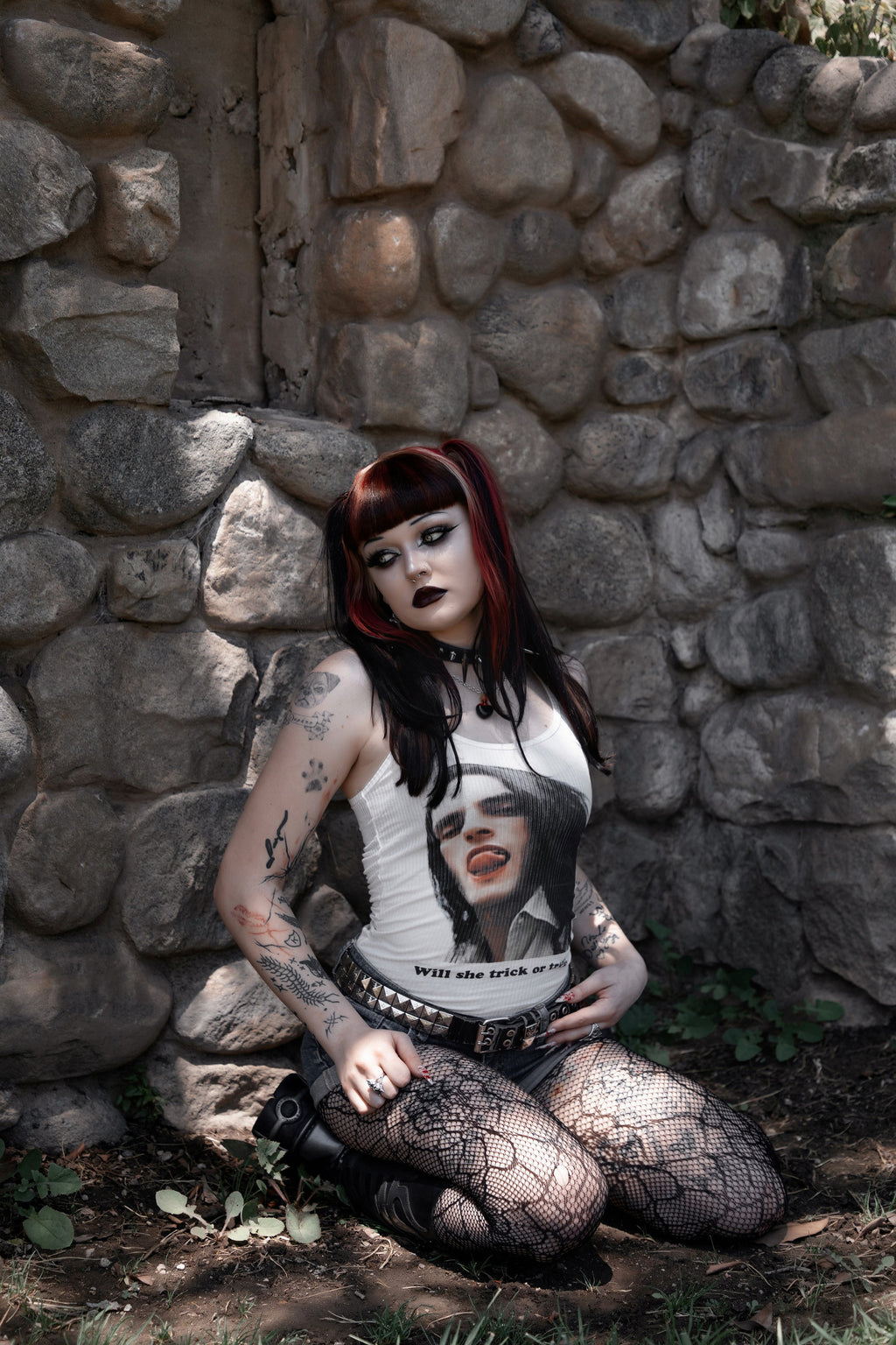 Vera's Eyecandy Peter 'Trick or Treat' Ribbed TON Tank Top