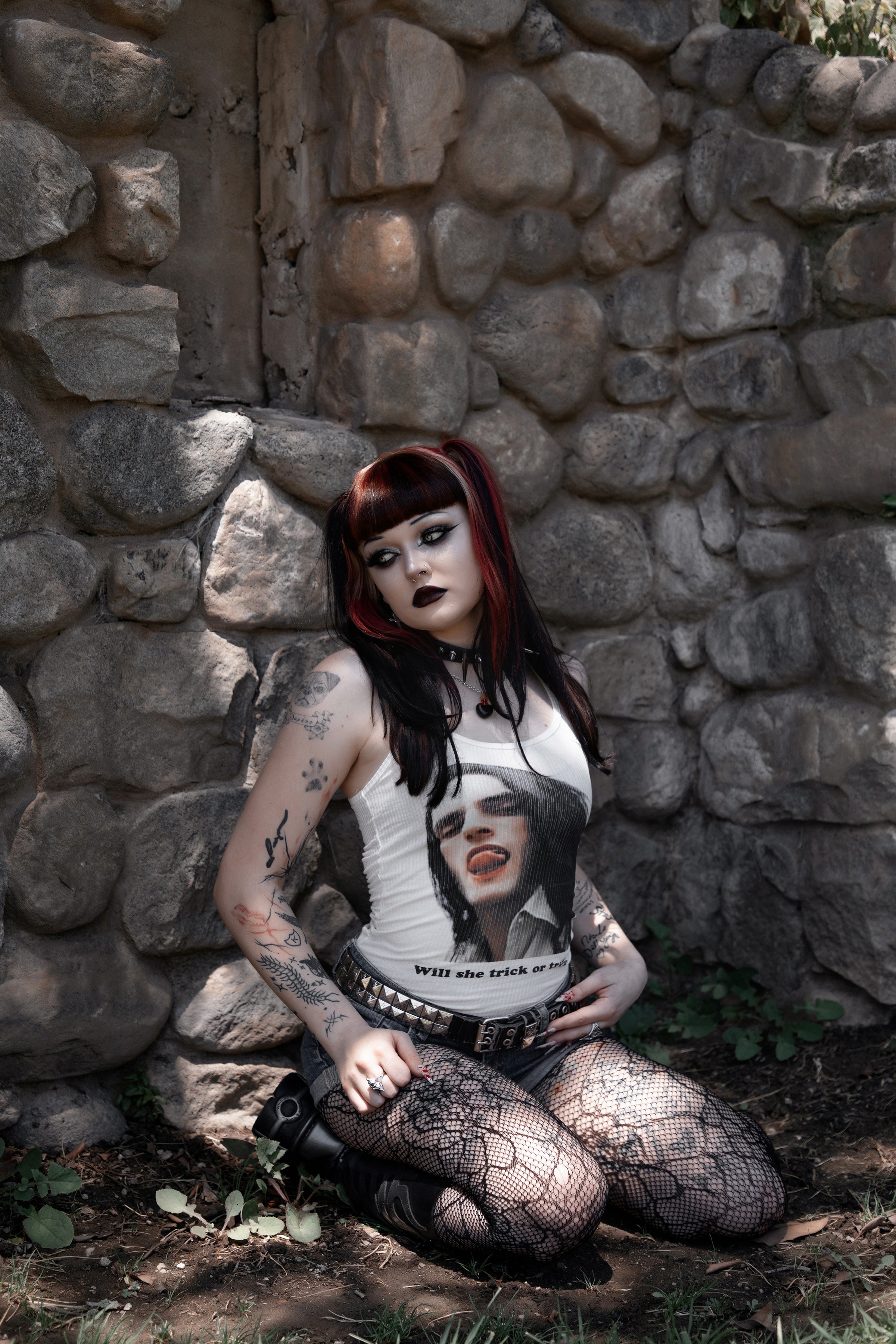 Vera's Eyecandy Peter 'Trick or Treat' Ribbed TON Tank Top