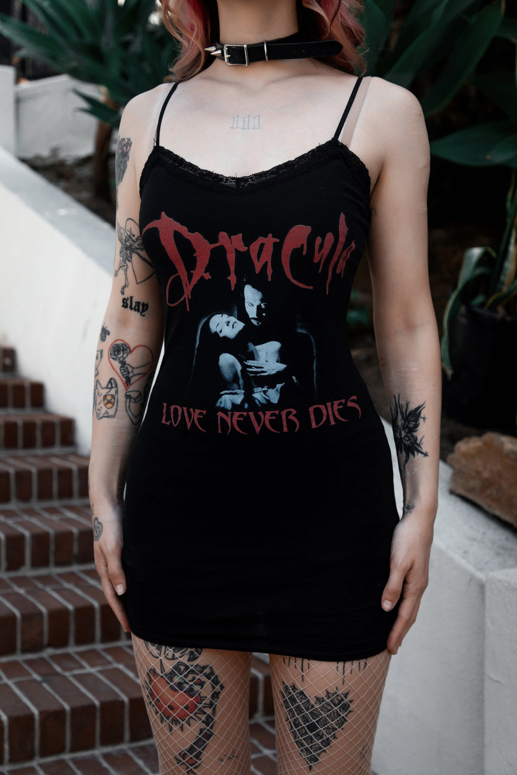 Vera's Eyecandy Dracula Love Never Dies Lace Strap Dress