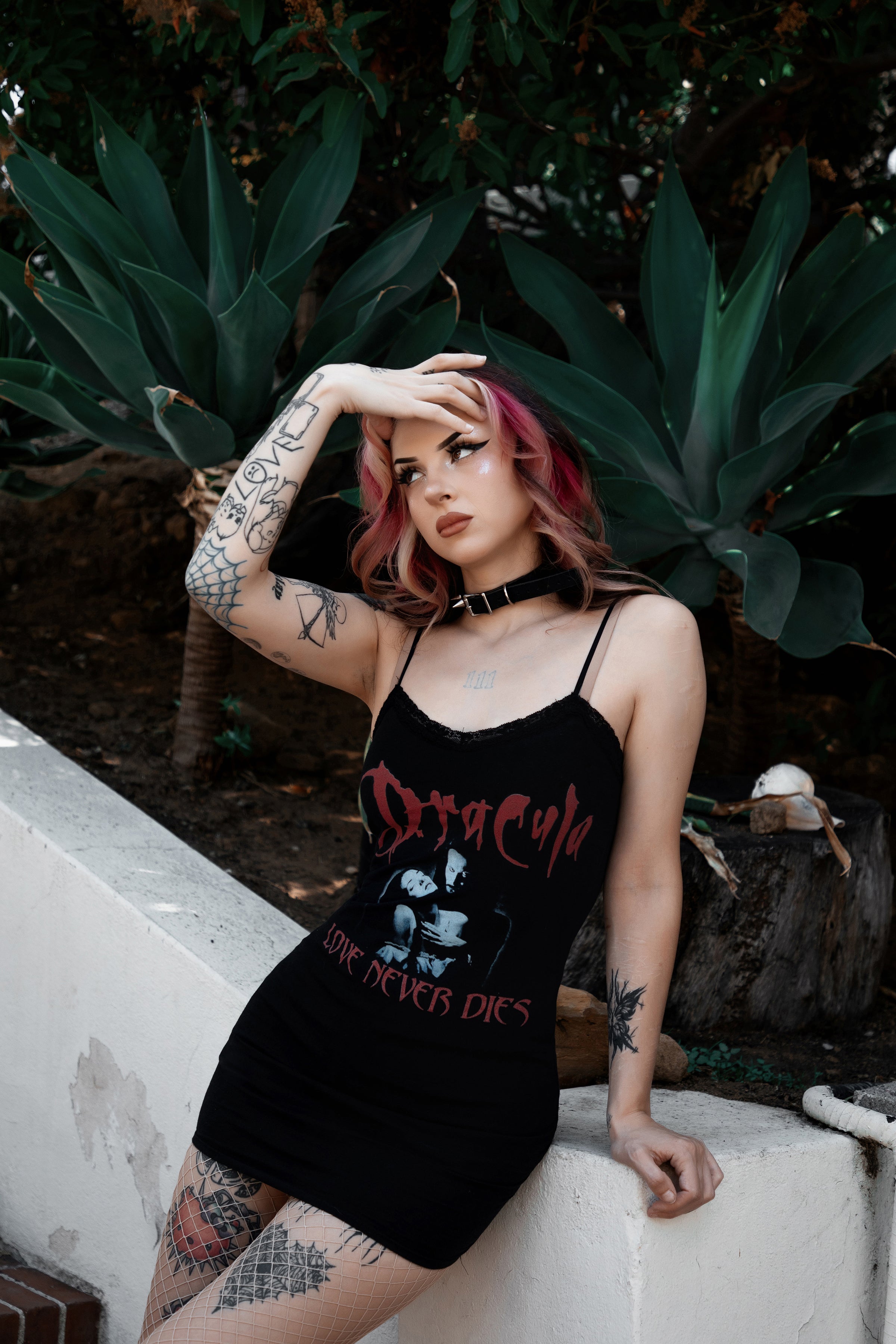 Vera's Eyecandy Dracula Love Never Dies Lace Strap Dress