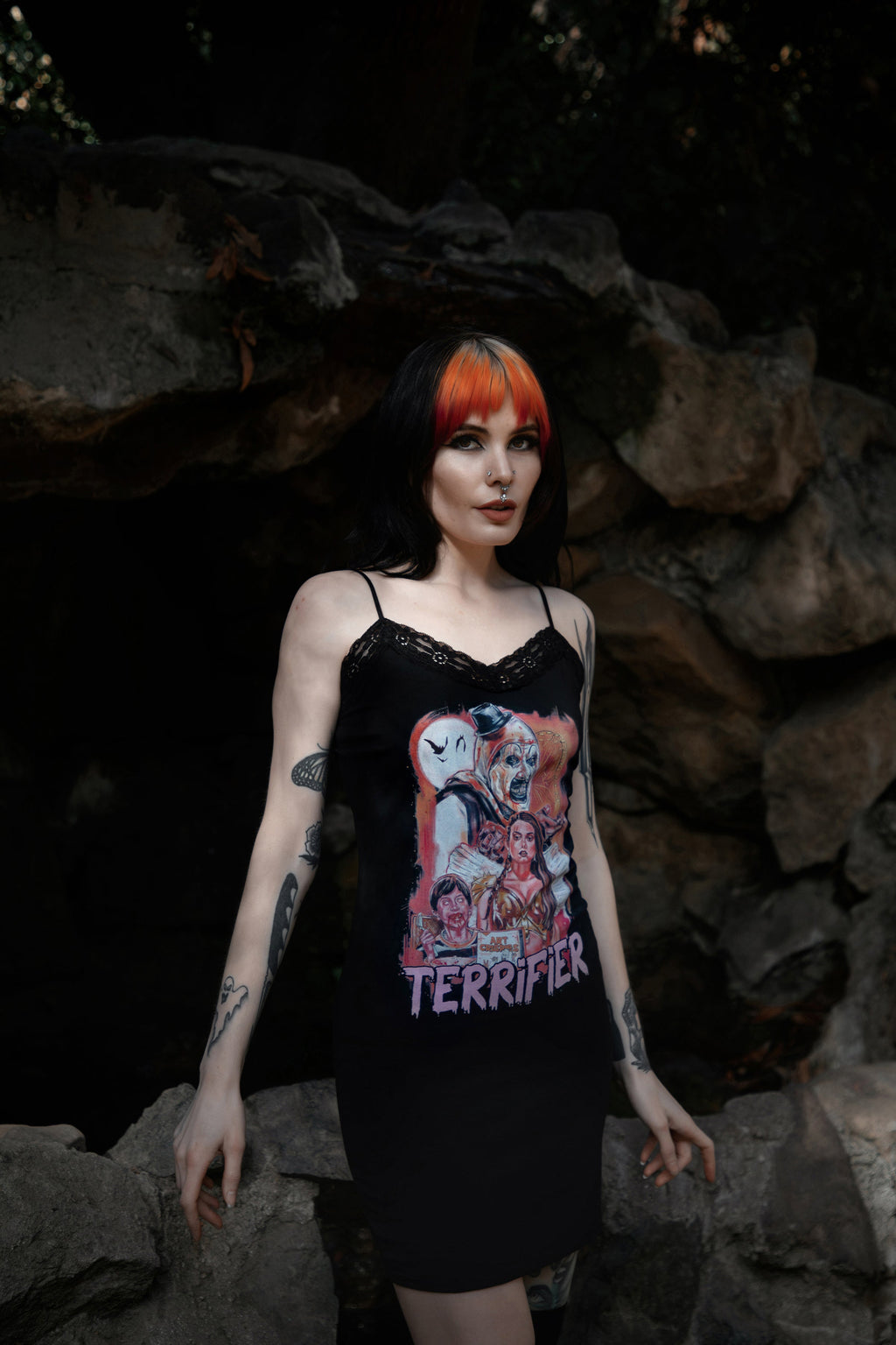 Vera's Eyecandy Art the Clown Crispies Lace Strap Dress