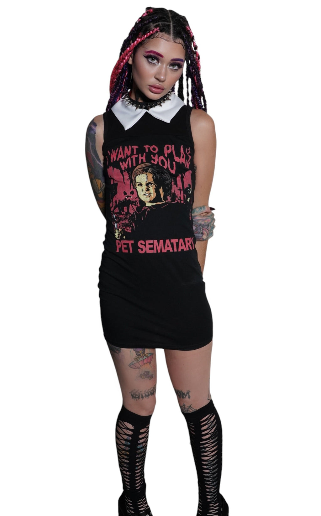 Vera's Eyecandy Pet Sematary Collar Horror Dress