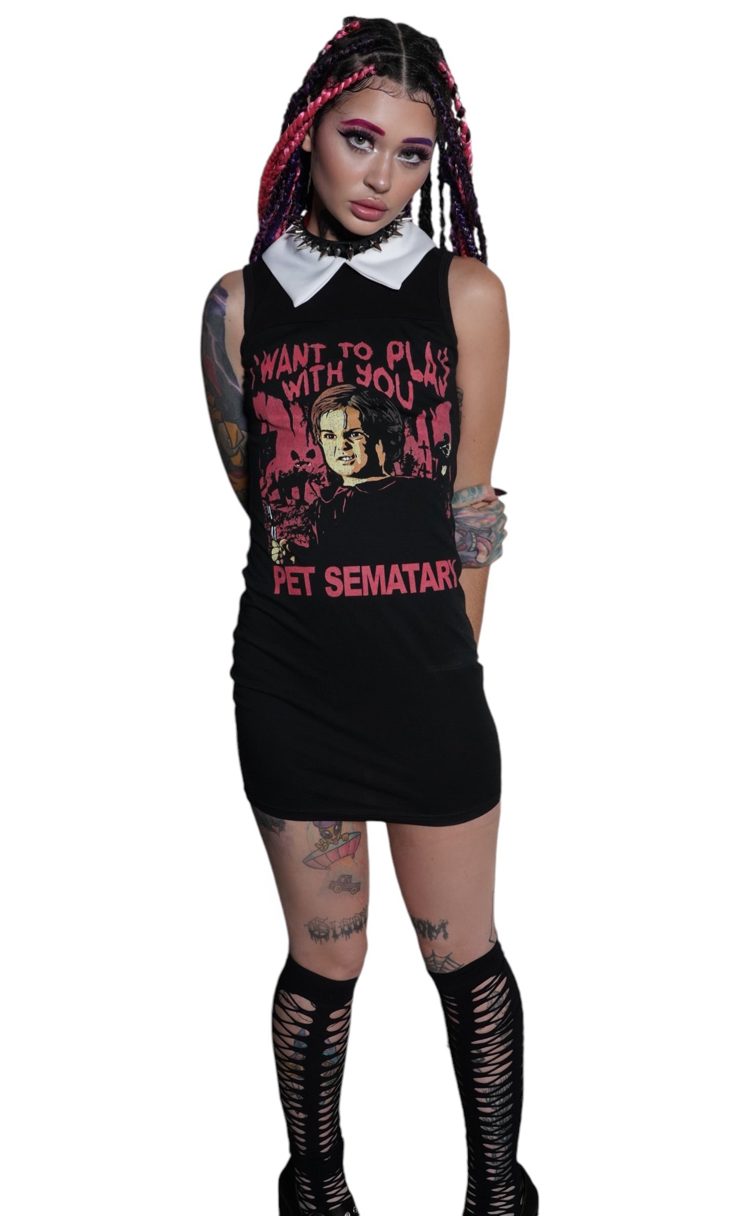 Vera's Eyecandy Pet Sematary Collar Horror Dress