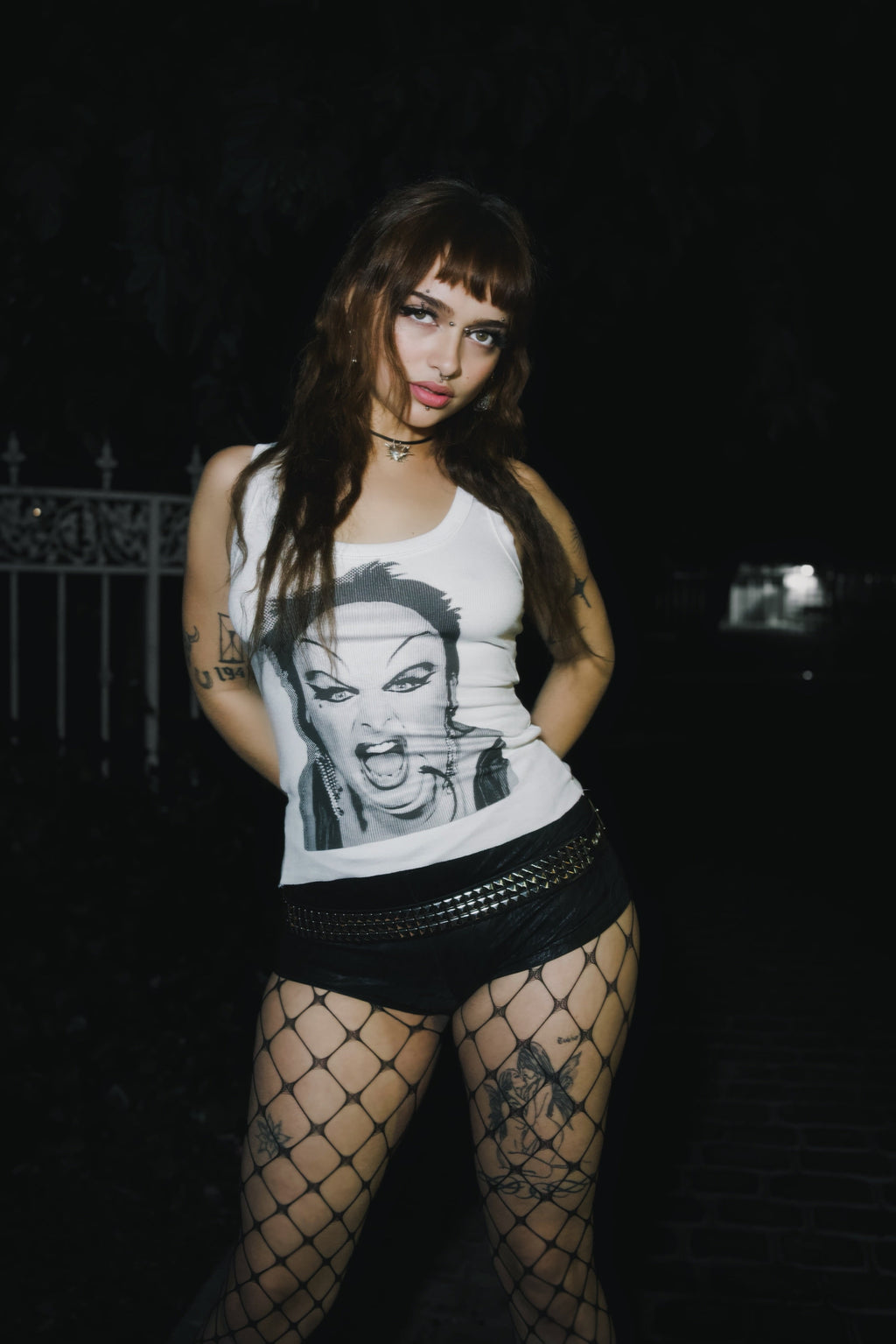 Vera's Eyecandy Divine Ribbed White Tank Top