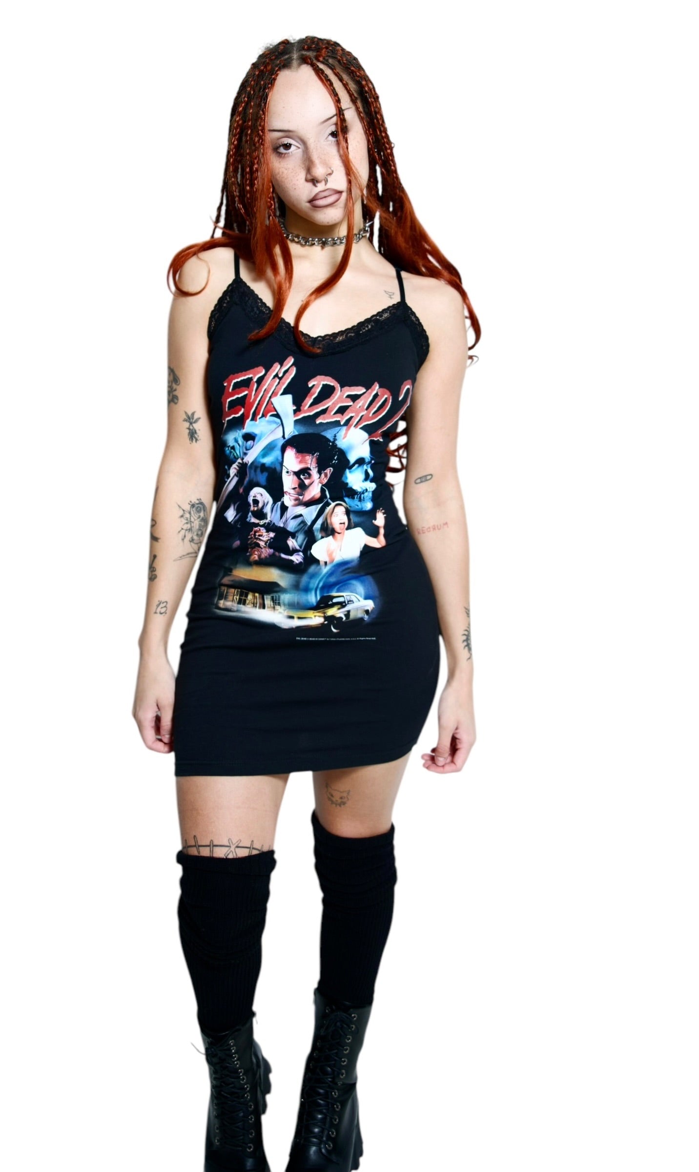Vera's Eyecandy Evil Dead Lace Strap Dress