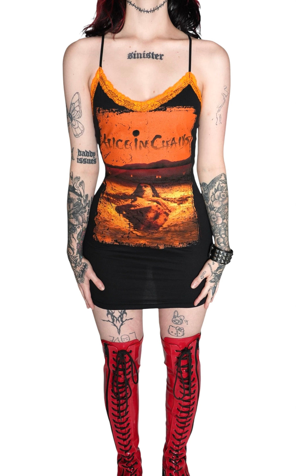 Vera's Eyecandy Alice in Chains Dirt Lace Strap Dress