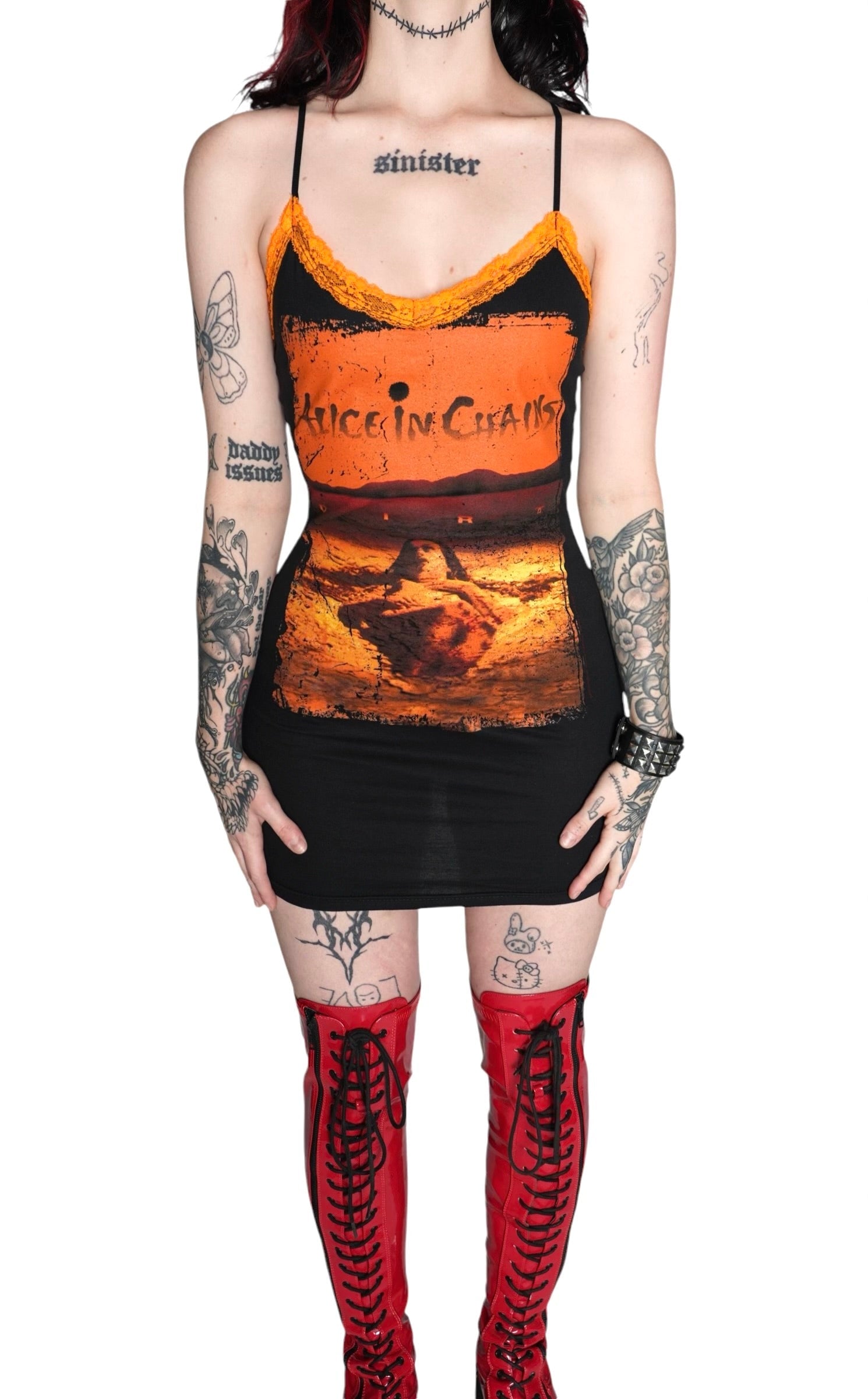 Vera's Eyecandy Alice in Chains Dirt Lace Strap Dress