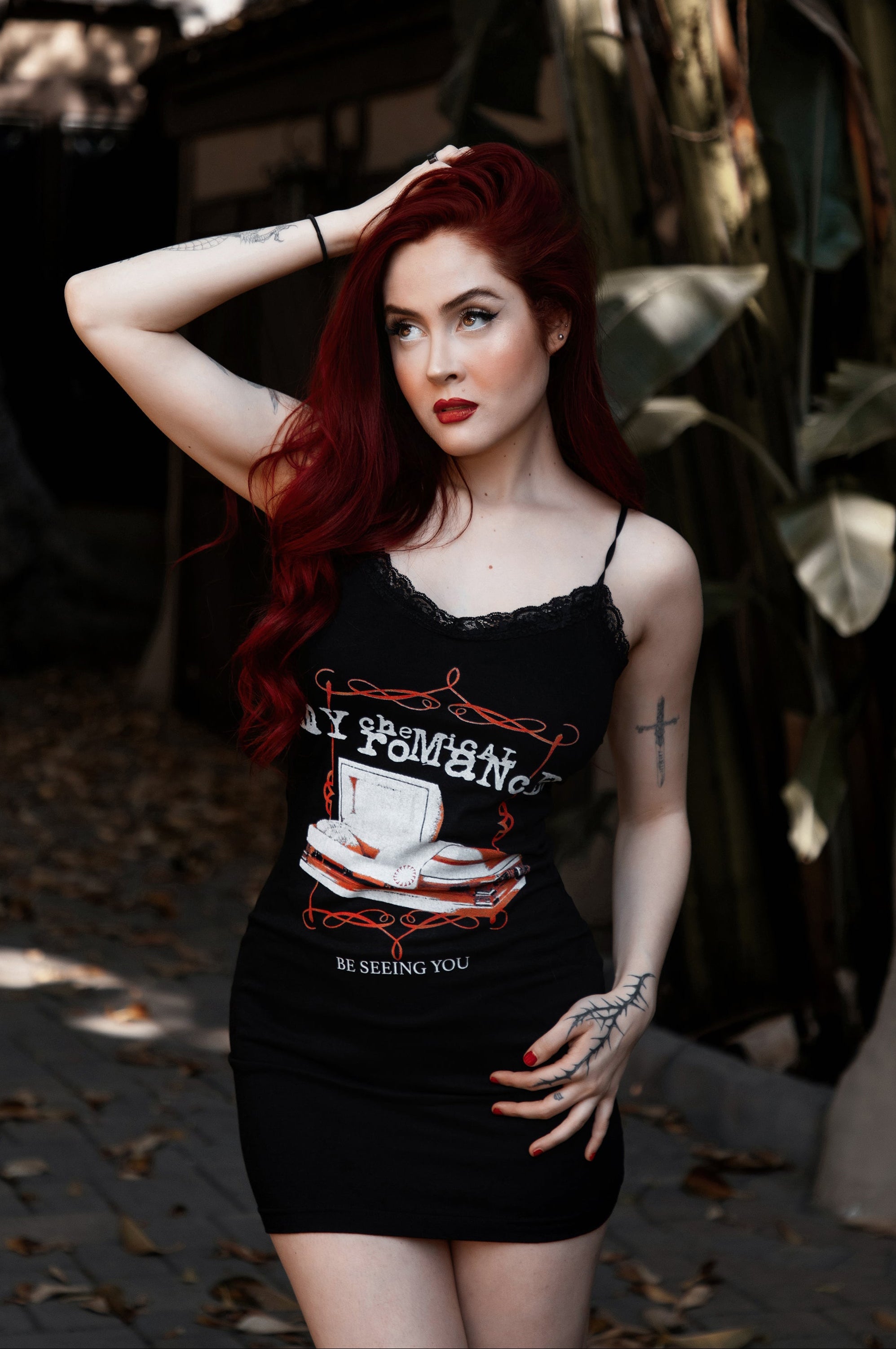 Vera's Eyecandy My Chemical Romance Be Seeing You Lace Strap Dress