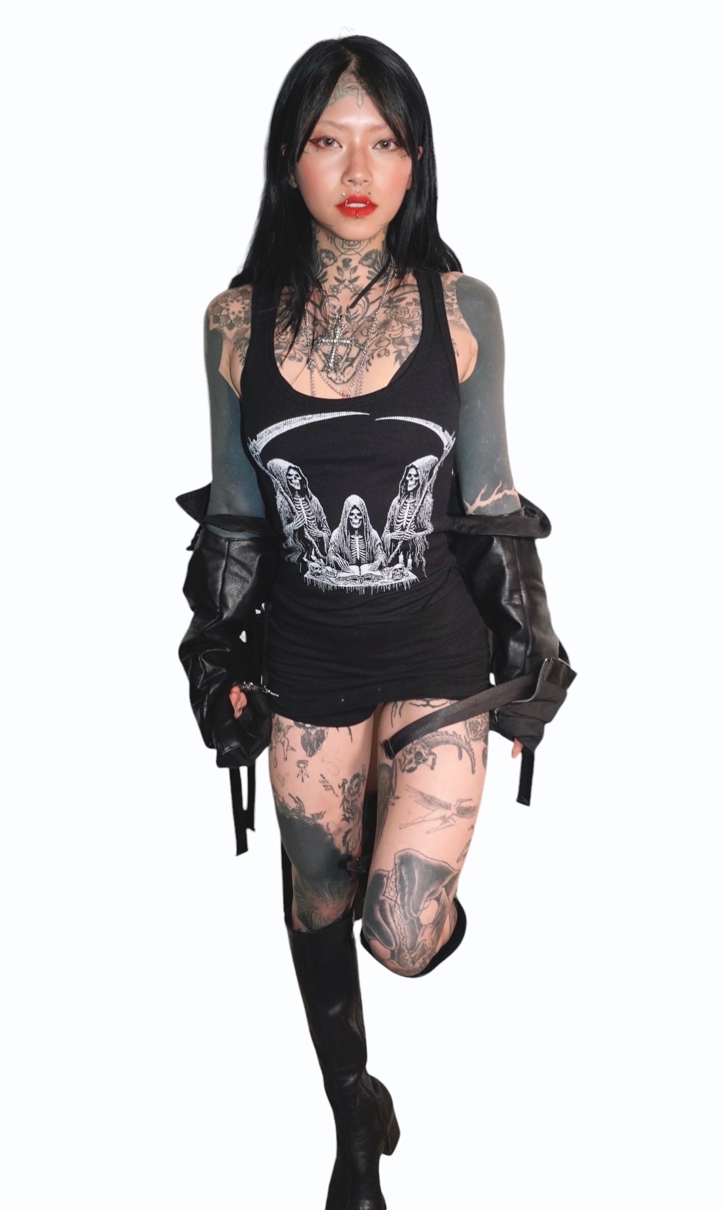 Vera's Eyecandy Death Meeting Ribbed Tank Top