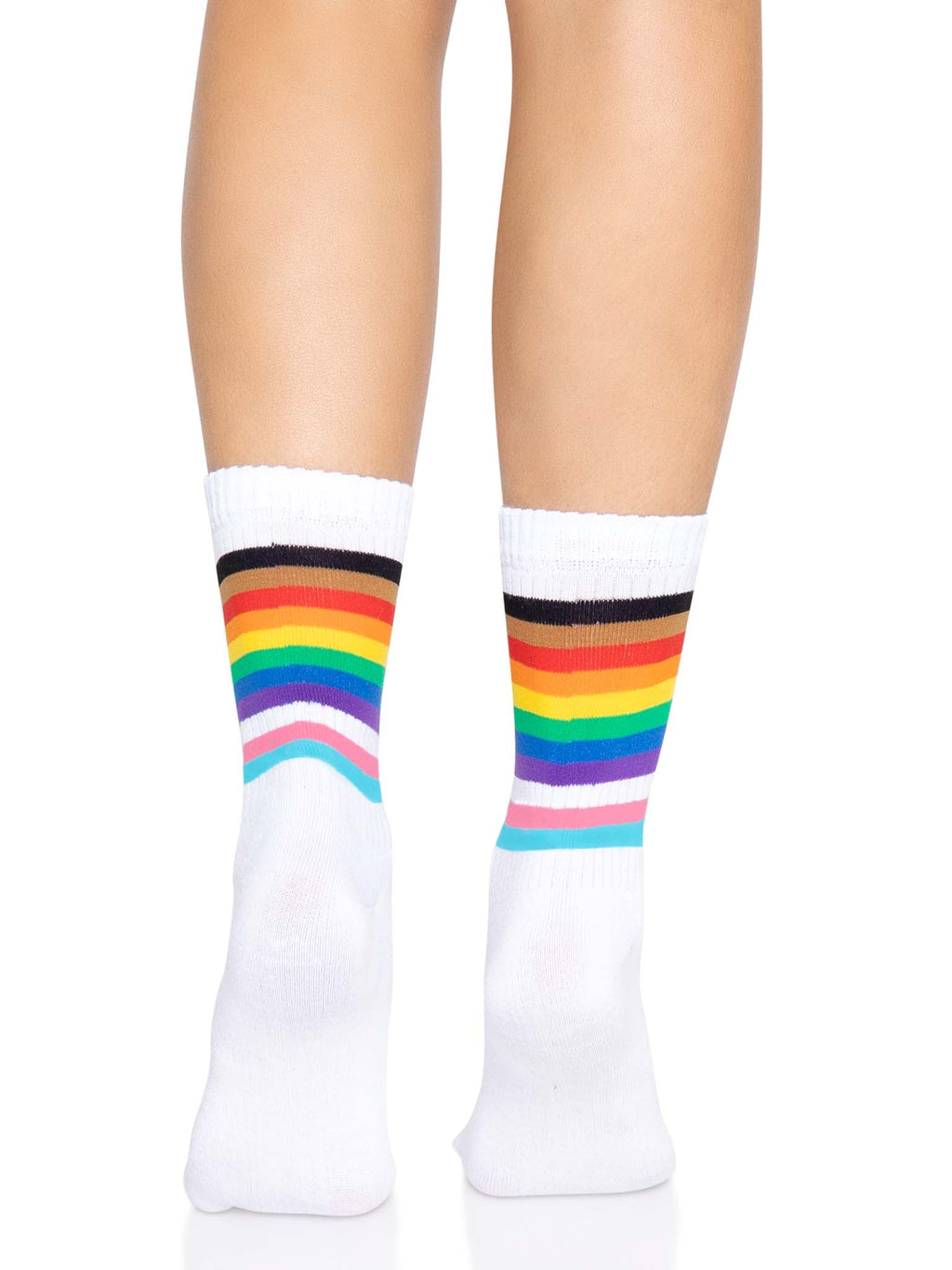 Leg Avenue Pride Stripe Crew Socks