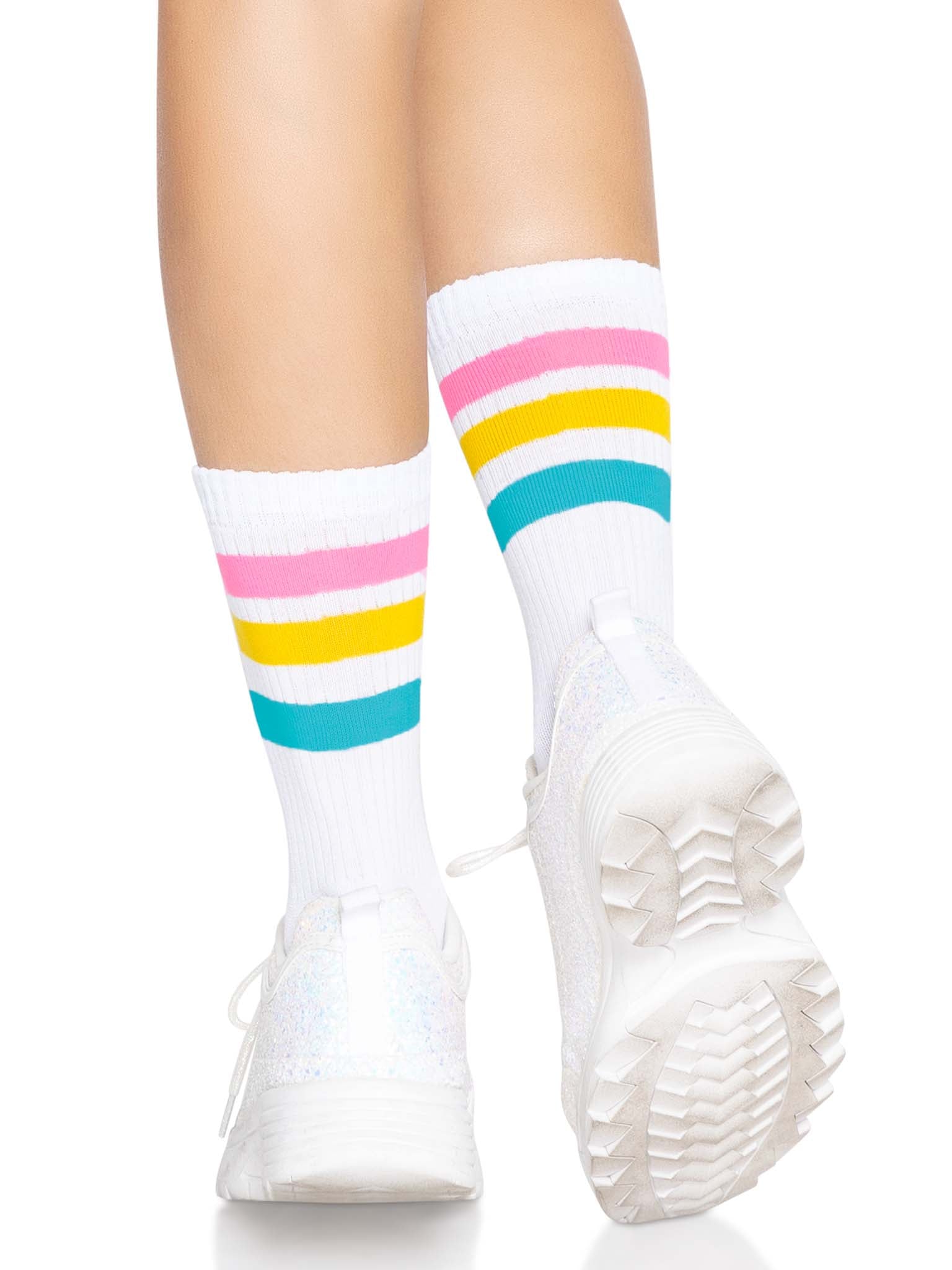 Leg Avenue Pride Stripe Crew Socks