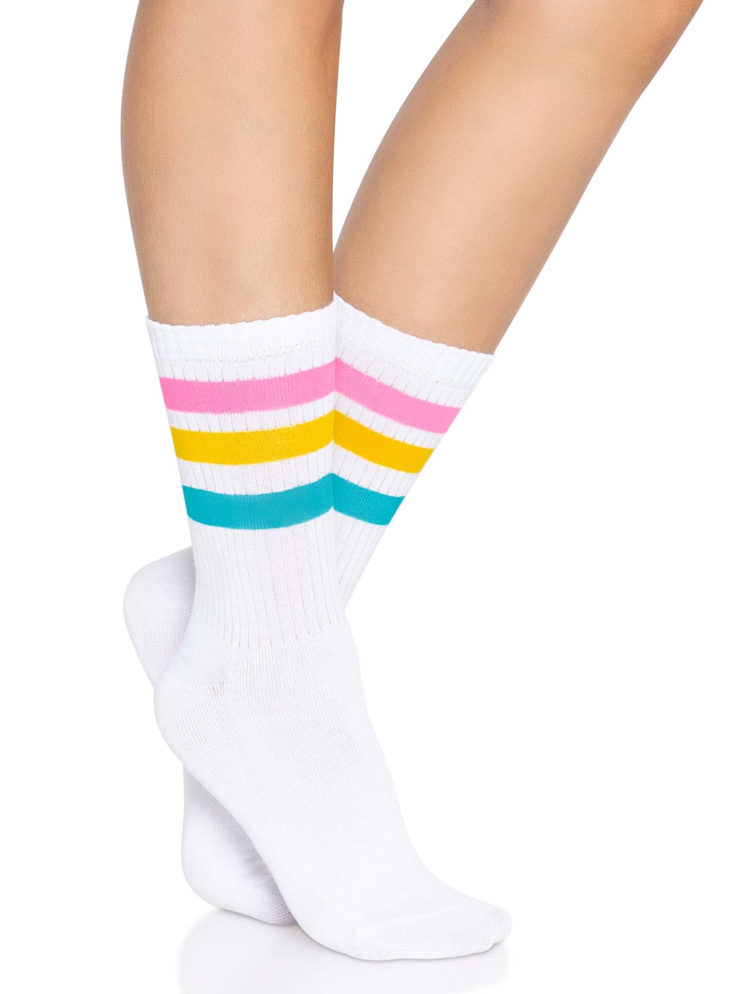 Leg Avenue Pride Stripe Crew Socks