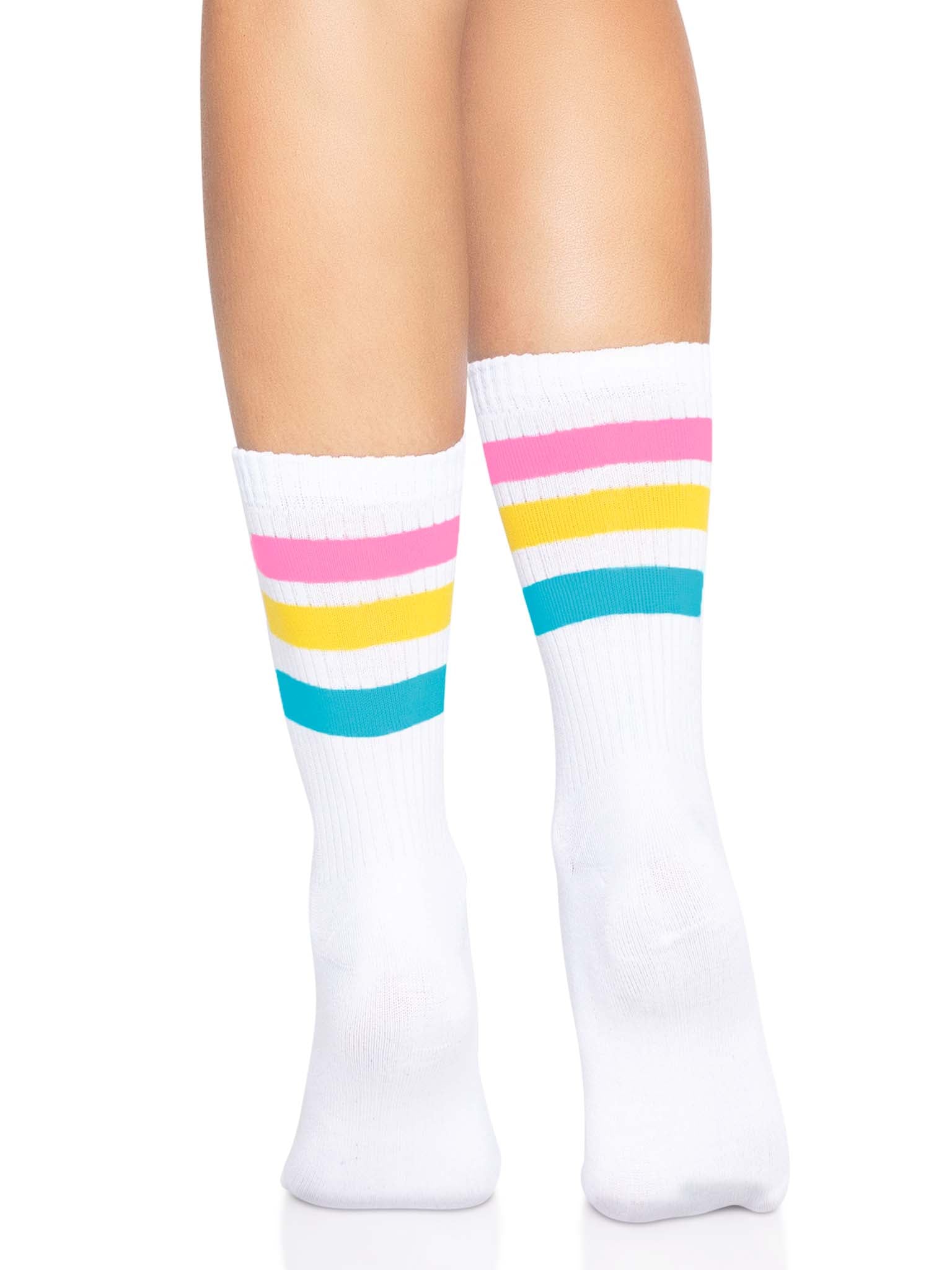 Leg Avenue Pride Stripe Crew Socks