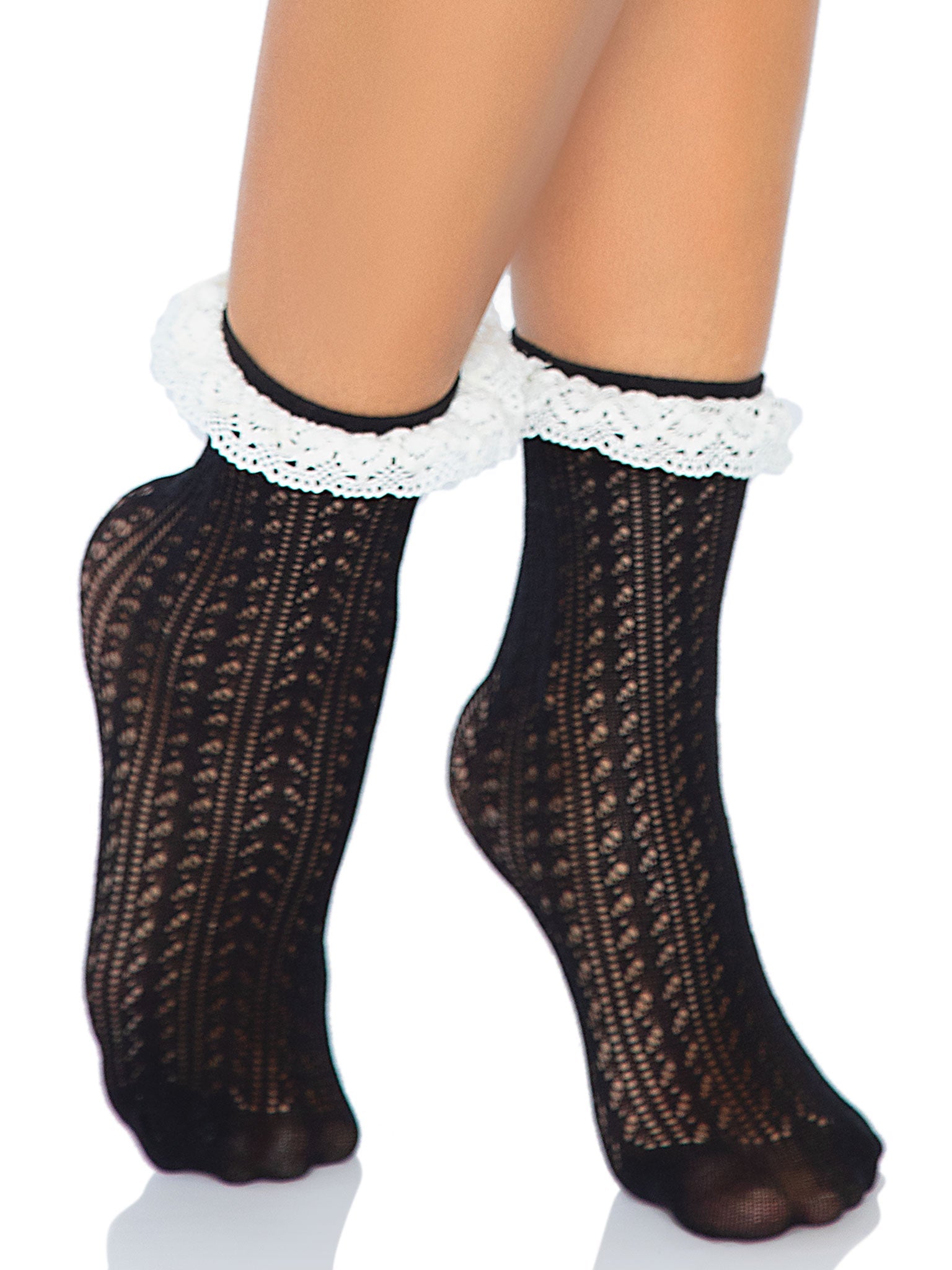 Leg Avenue Riley Crochet Anklet Socks