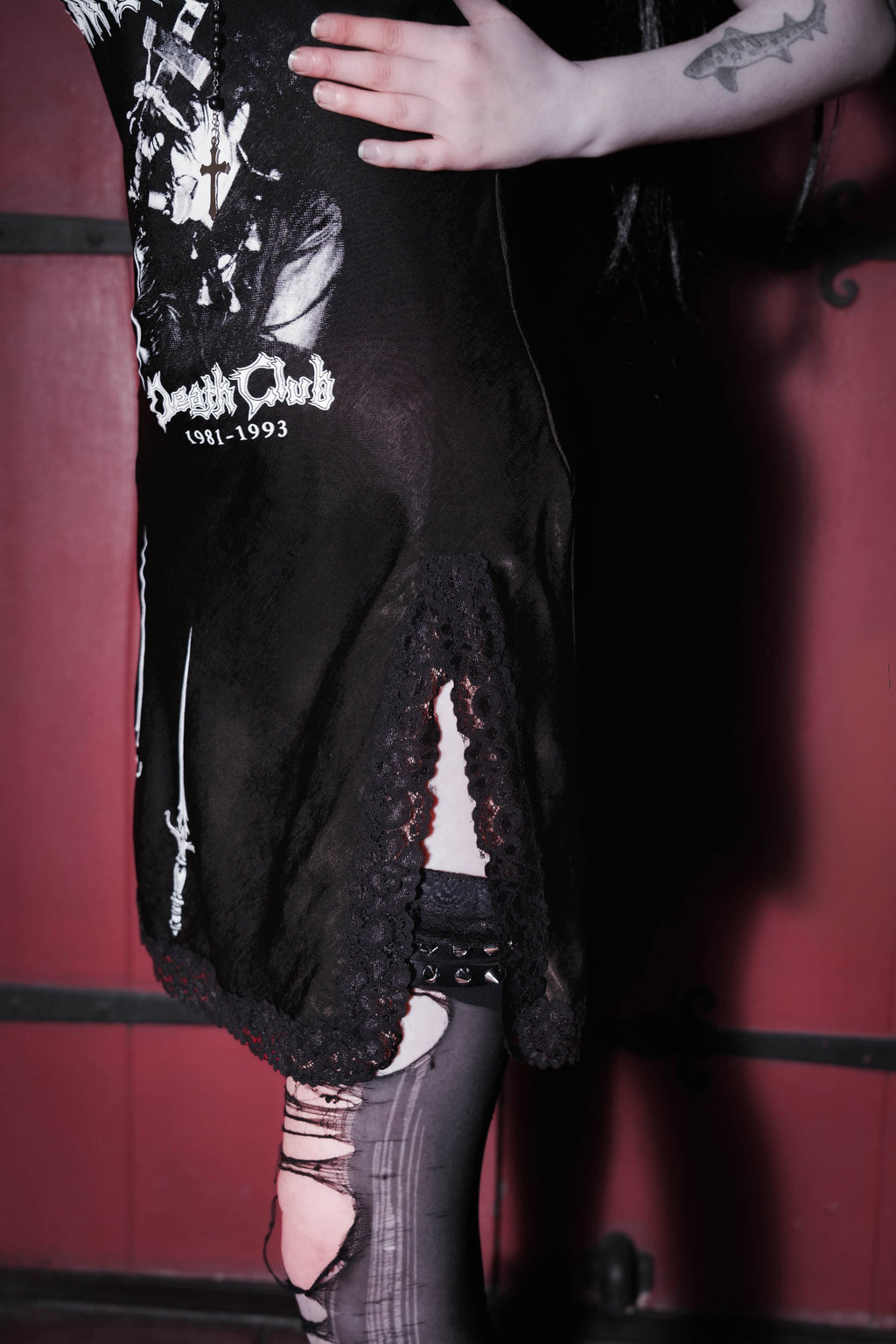 Vera's Eyecandy Christian Death Mini Slip Metal Dress