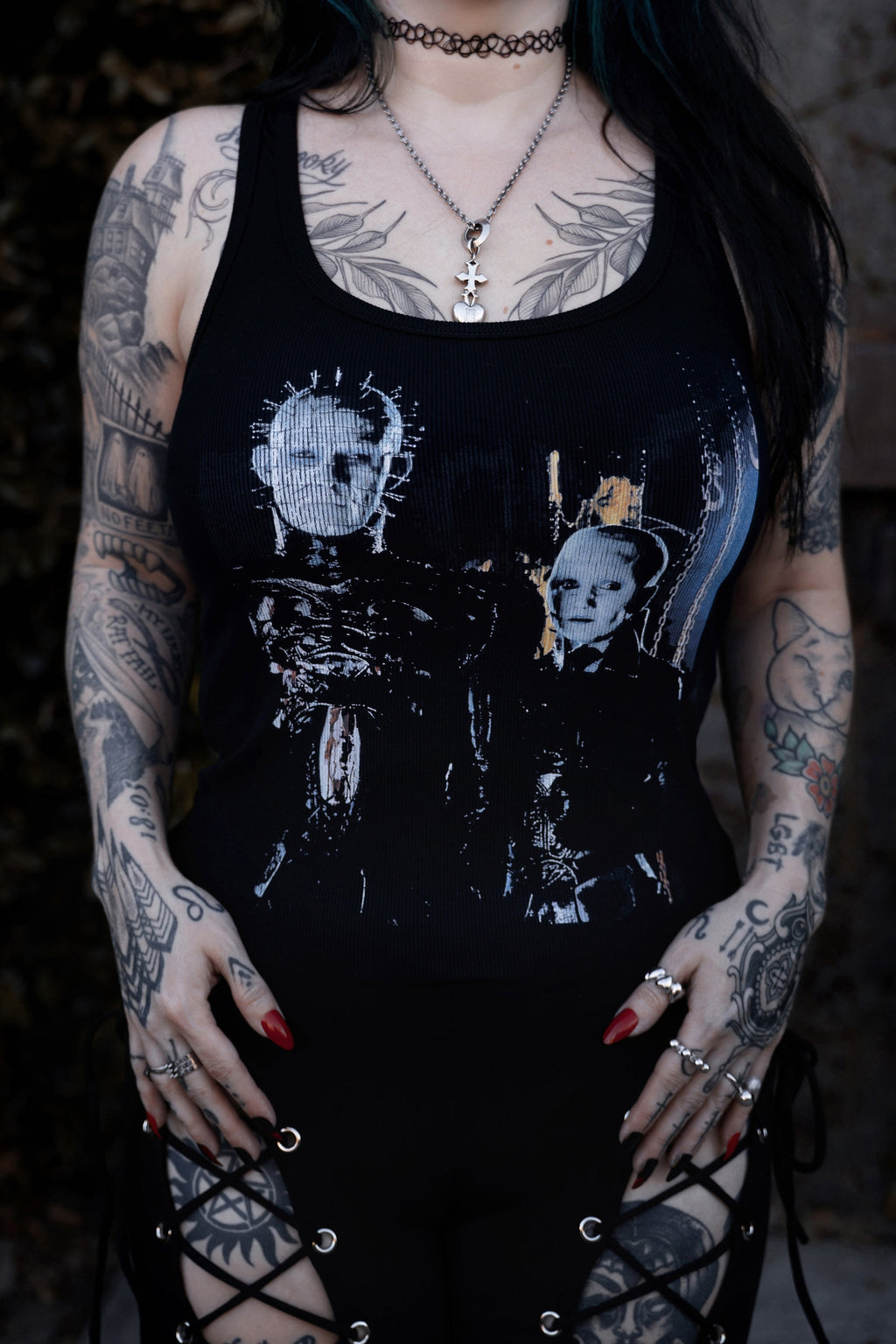 Vera's Eyecandy Cenobites Ribbed Tank Top