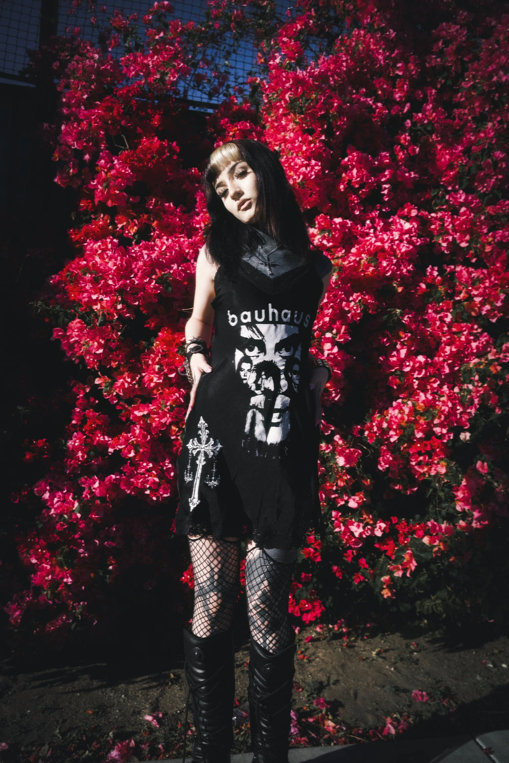 Vera's Eyecandy Bauhaus Cross Mini Slip Dress