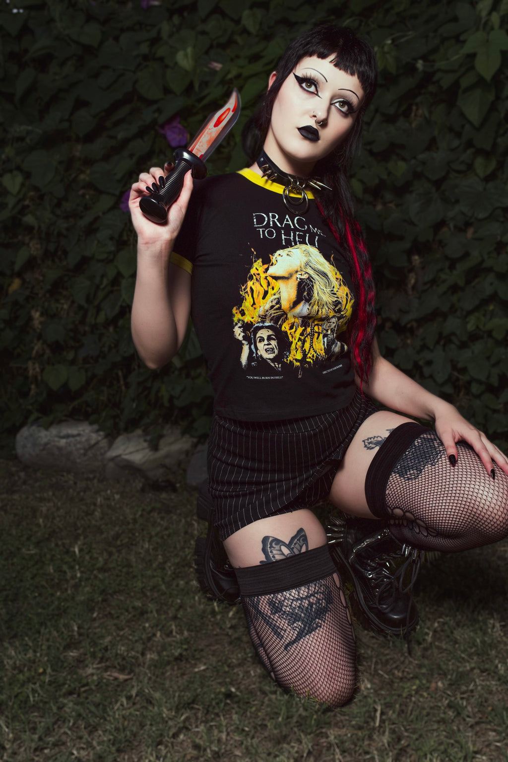 Vera's Eyecandy Drag me to Hell Horror Ringer Tee