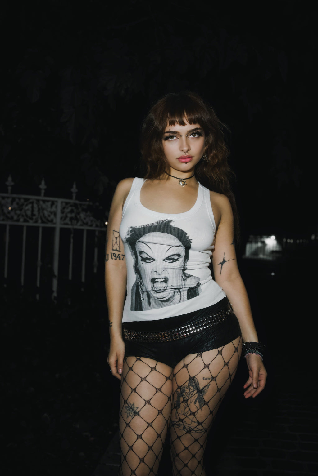 Vera's Eyecandy Divine Ribbed White Tank Top