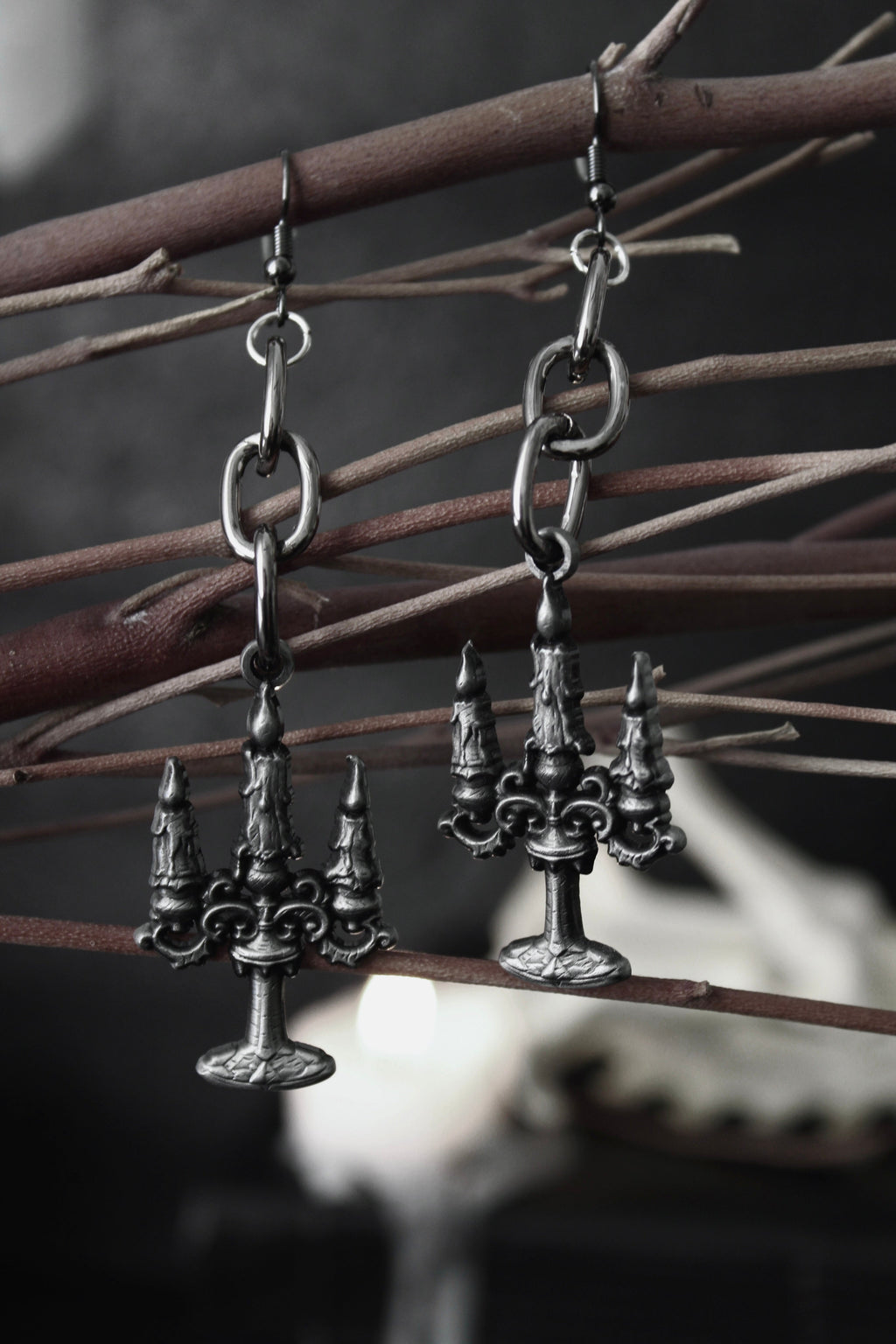 The Pretty Cult Black Mass Candelabra Earrings